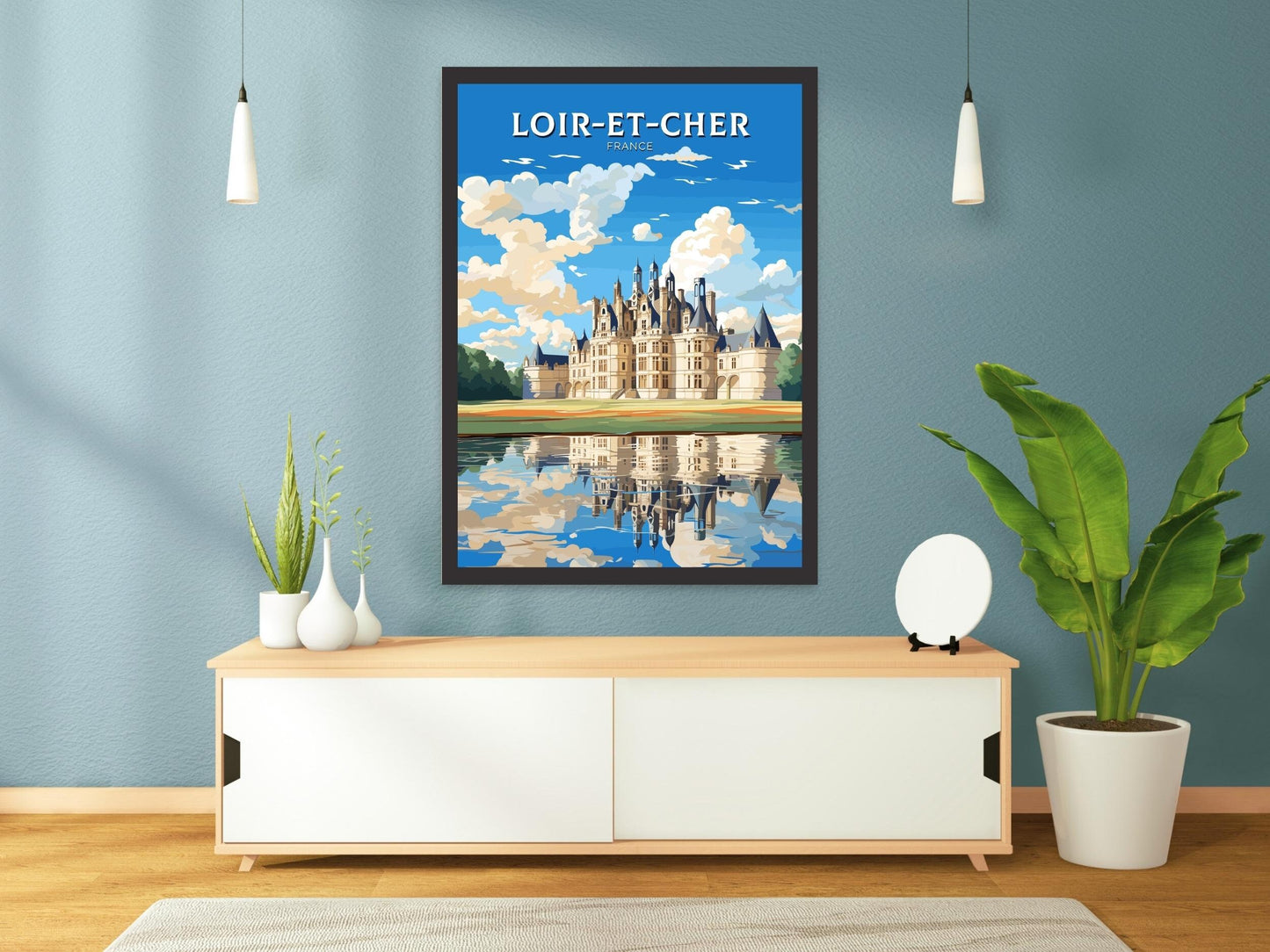 Loir-et-Cher Travel Print | Loir-et-Cher Illustration | Loir-et-Cher Poster | Loir-et-Cher Wall Art | France Print | Paris Poster ID 542