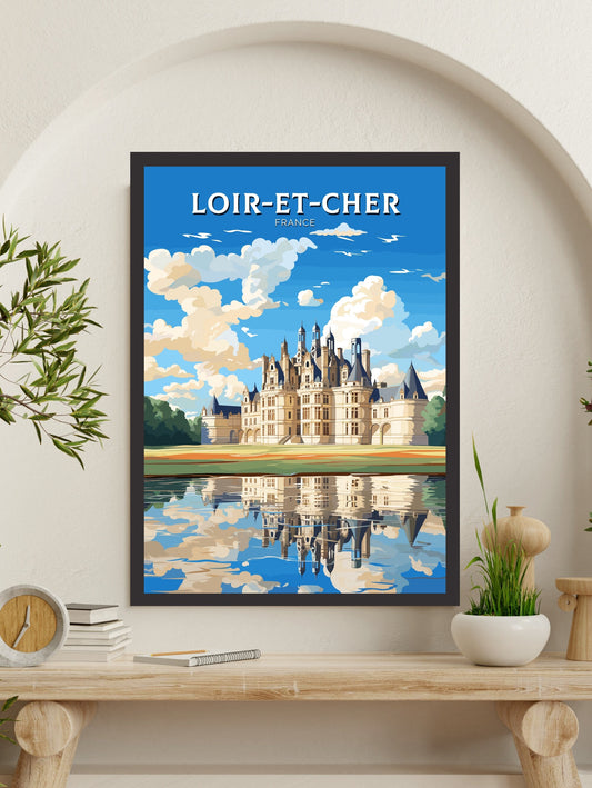 Loir-et-Cher Travel Print | Loir-et-Cher Illustration | Loir-et-Cher Poster | Loir-et-Cher Wall Art | France Print | Paris Poster ID 542