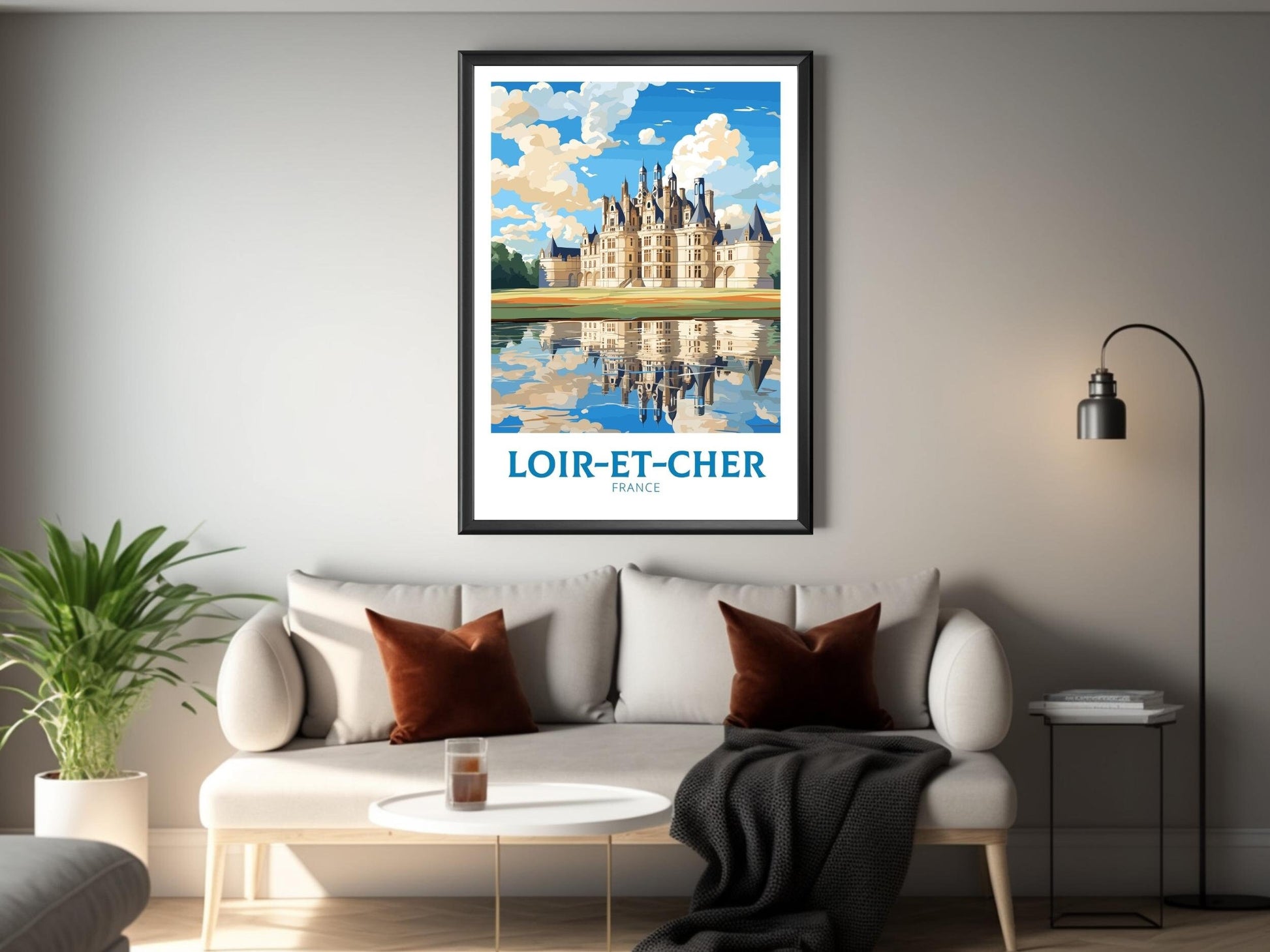 Loir-et-Cher Poster | Loir-et-Cher Travel Print | Loir-et-Cher Illustration | Loir-et-Cher Wall Art | France Print | Paris Poster ID 543