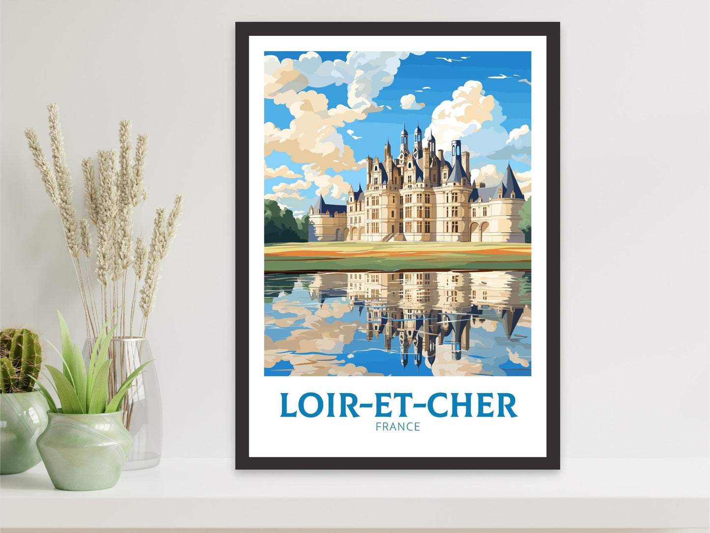 Loir-et-Cher Poster | Loir-et-Cher Travel Print | Loir-et-Cher Illustration | Loir-et-Cher Wall Art | France Print | Paris Poster ID 543