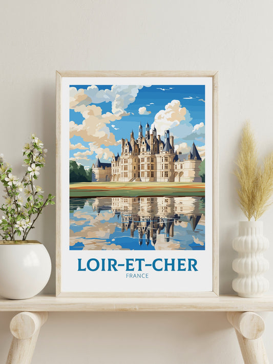 Loir-et-Cher Poster | Loir-et-Cher Travel Print | Loir-et-Cher Illustration | Loir-et-Cher Wall Art | France Print | Paris Poster ID 543