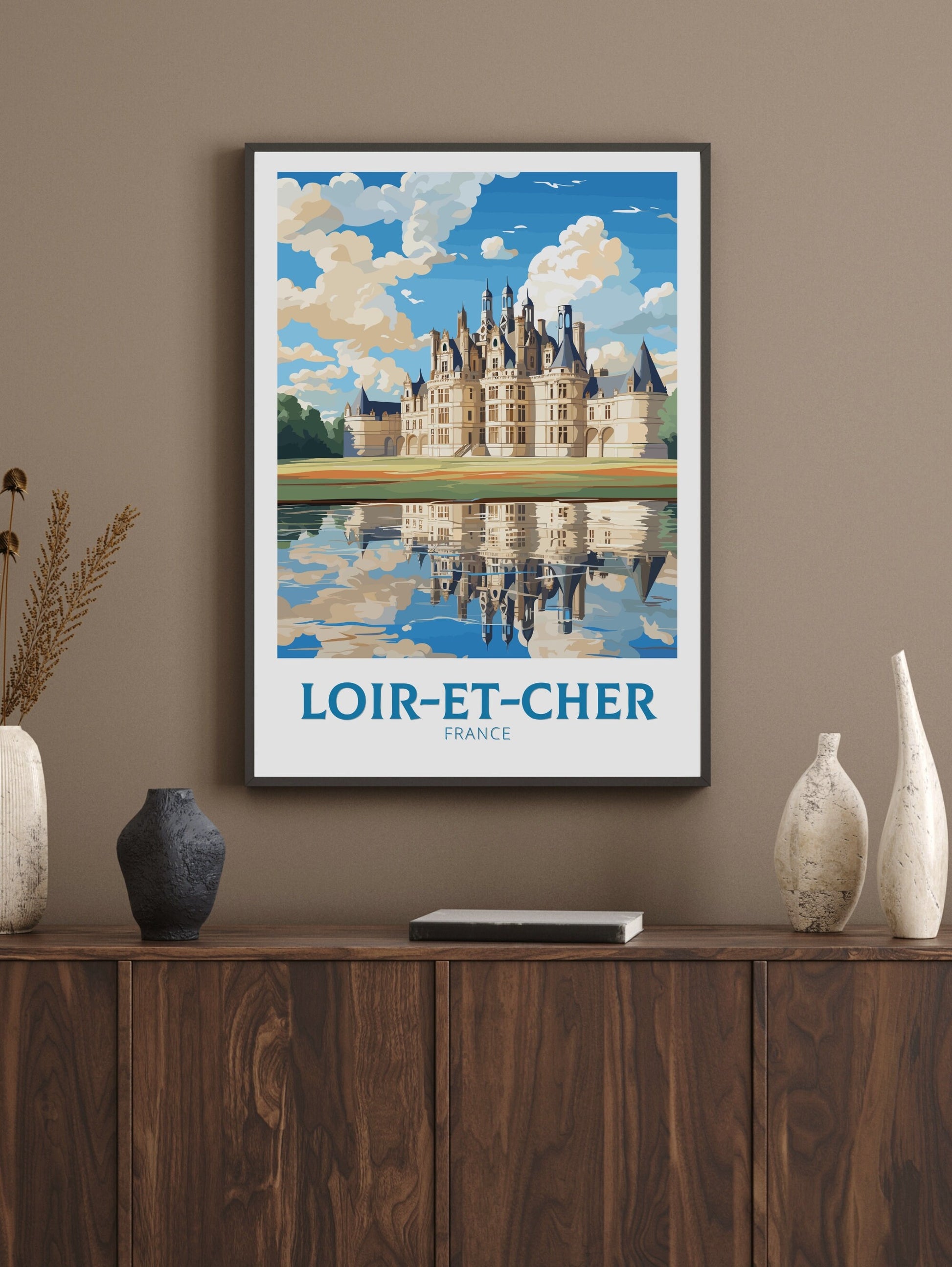 Loir-et-Cher Poster | Loir-et-Cher Travel Print | Loir-et-Cher Illustration | Loir-et-Cher Wall Art | France Print | Paris Poster ID 543