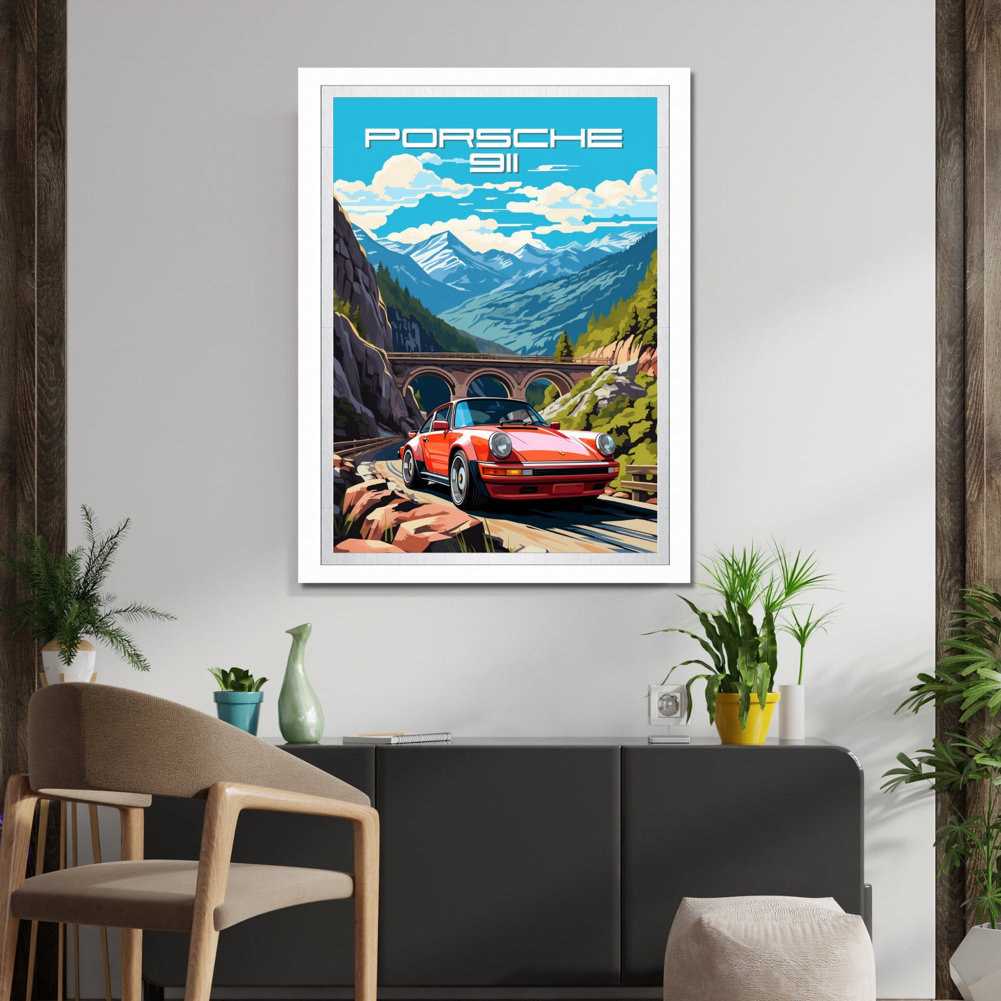 Porsche 911 Poster, Supercar 1980s