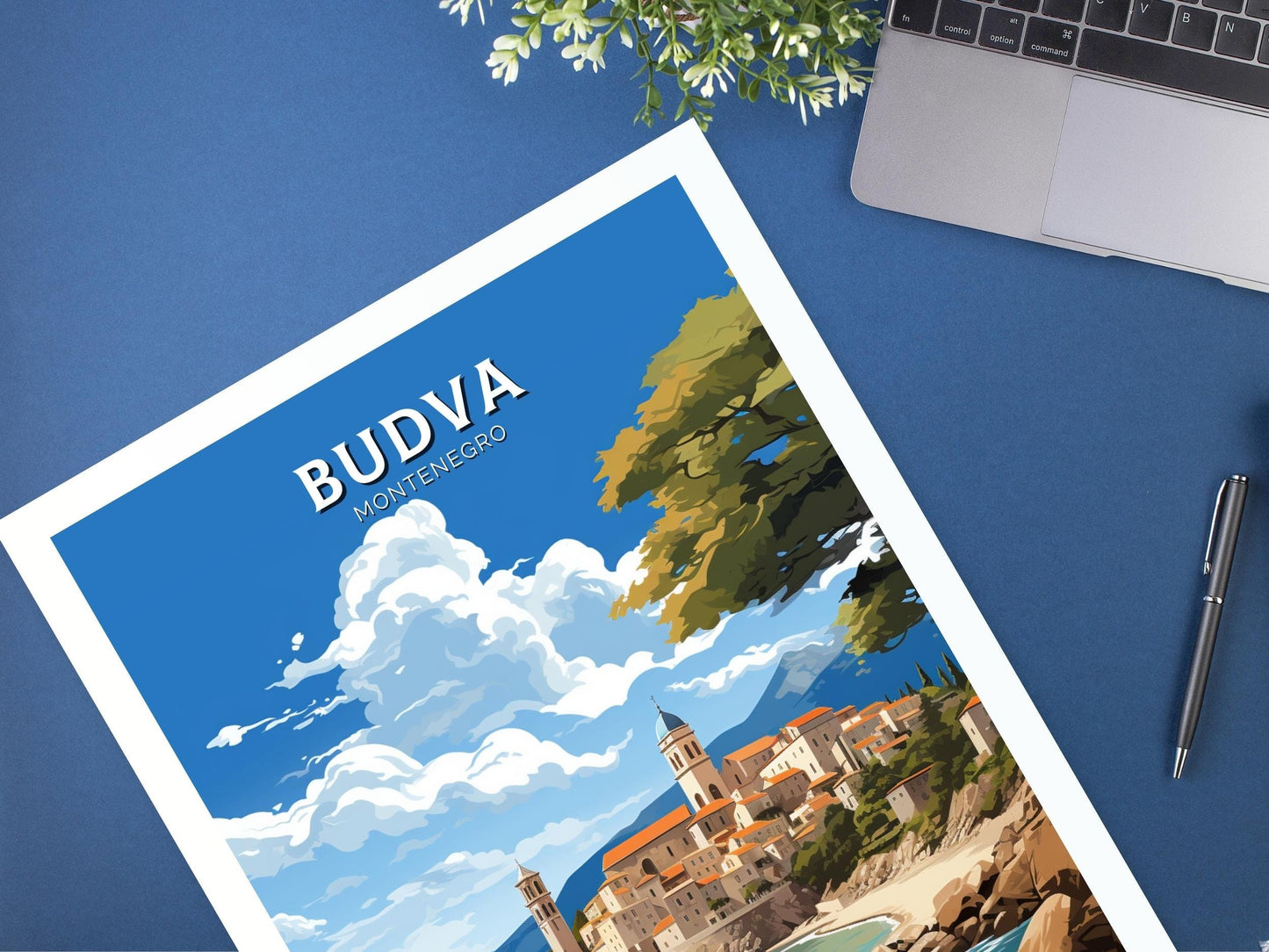 Budva Poster | Budva Travel Print | Travel Gifts | Montenegro Print | Budva Wall Art | Housewarming Gift | Budva Montenegro ID 724