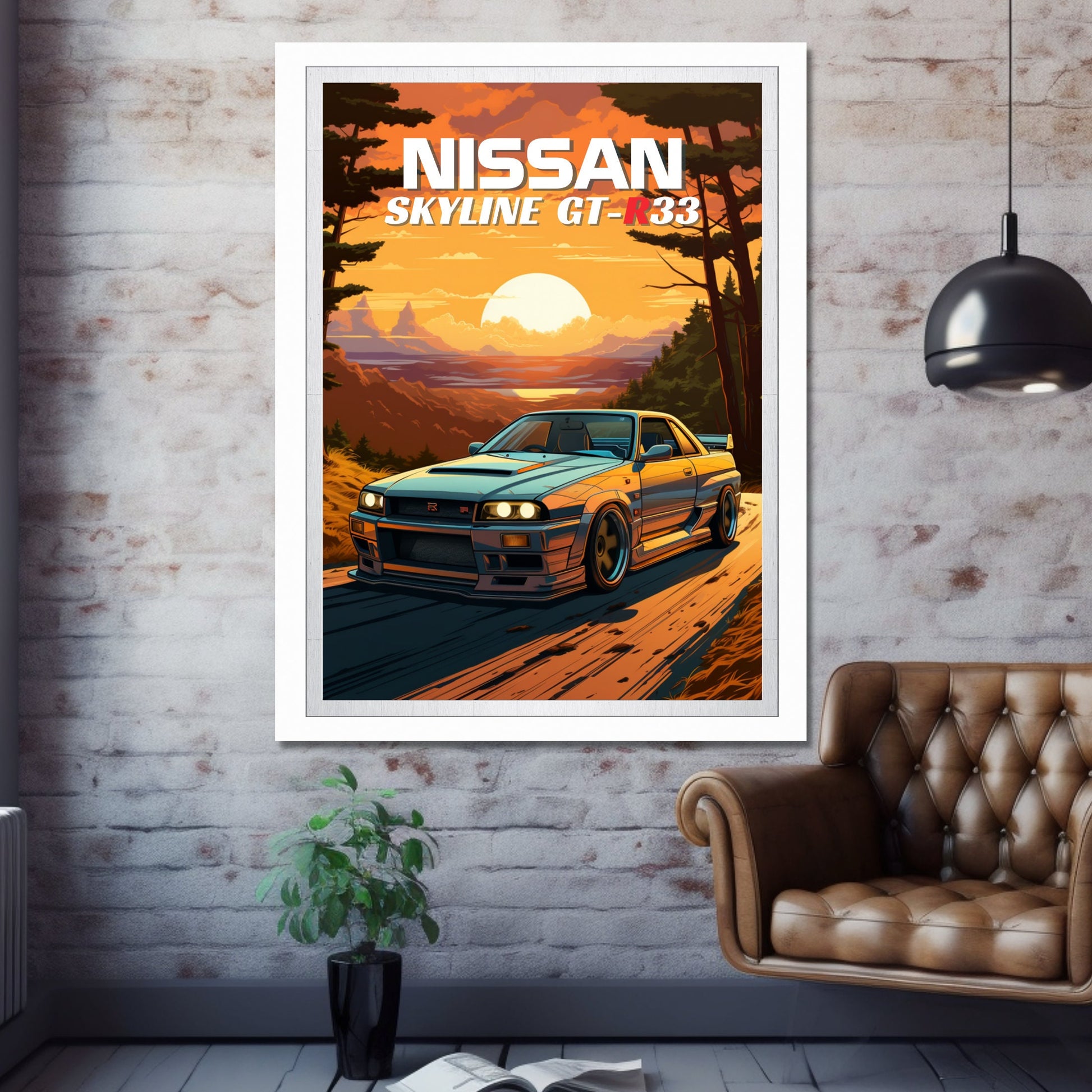 1990s Nissan Skyline GT-R R33 Poster