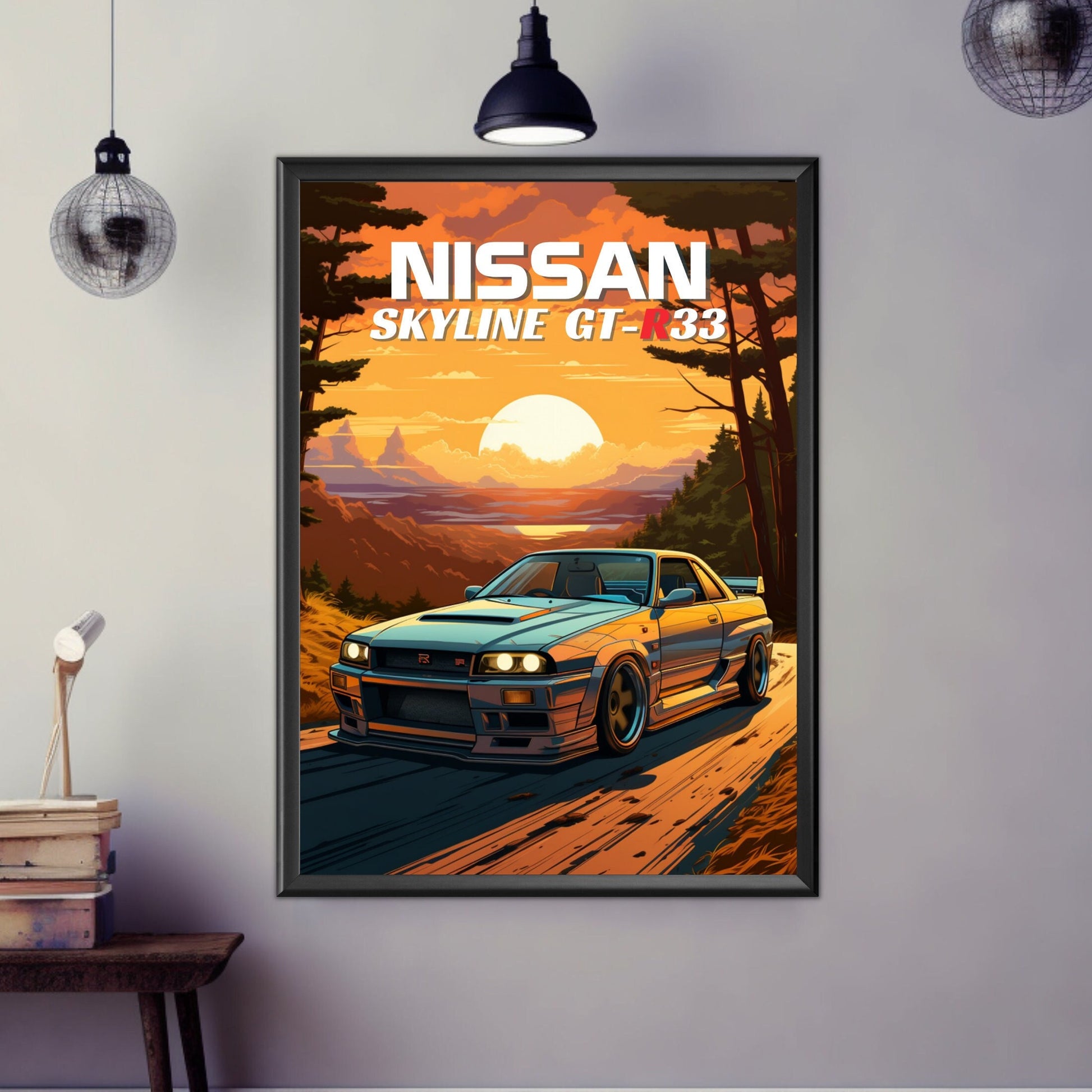 1990s Nissan Skyline GT-R R33 Poster