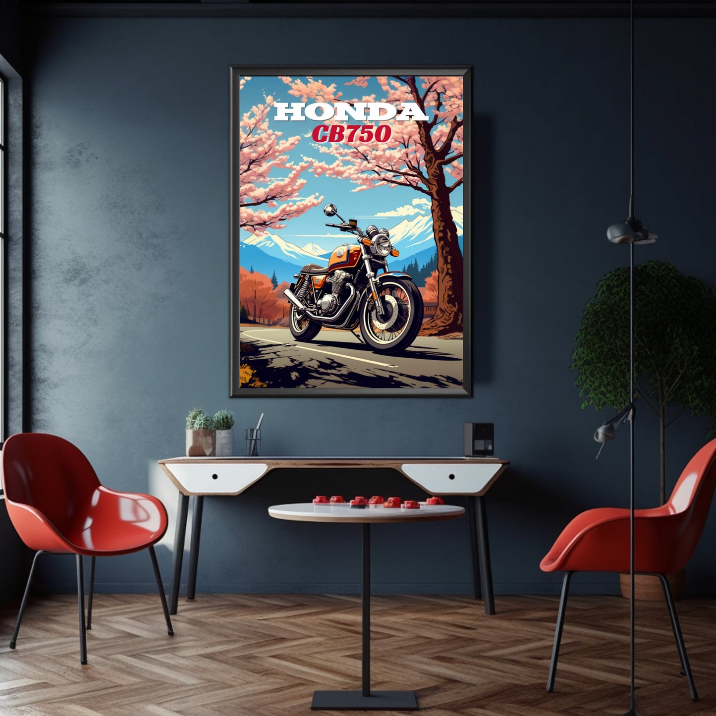 Honda CB750 Poster, Motorcycle Print, Honda CB750 Print, Motorbike Print, Bike Art, Bike Poster, Classic Bike Print, Vintage Bike Print