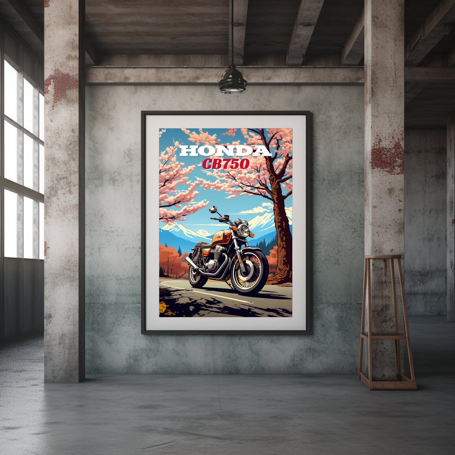 Honda CB750 Poster, Motorcycle Print, Honda CB750 Print, Motorbike Print, Bike Art, Bike Poster, Classic Bike Print, Vintage Bike Print