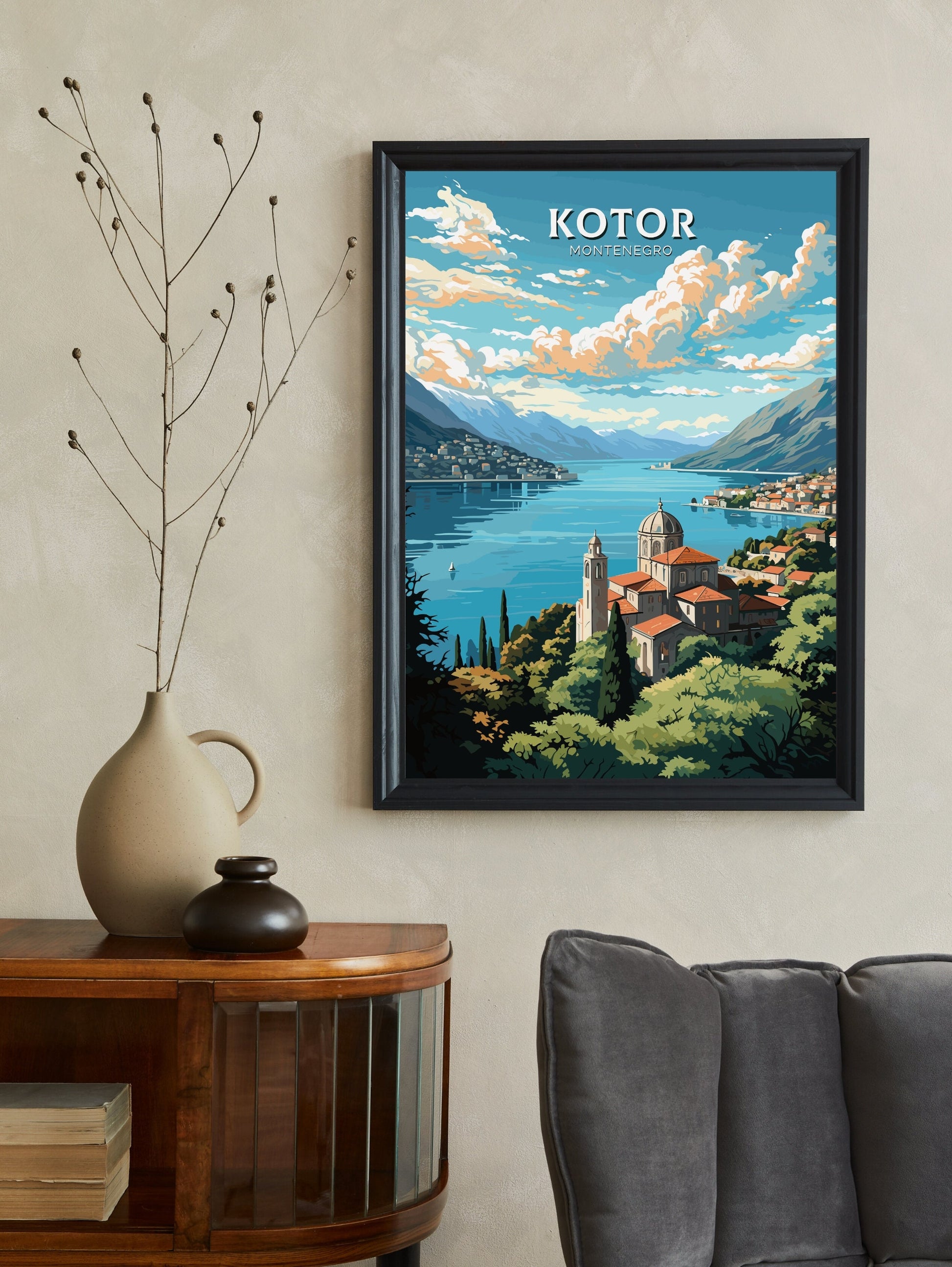 Kotor Poster | Kotor Travel Print | Travel Gifts | Montenegro Print | Kotor Wall Art | Housewarming Gift | Kotor Montenegro ID 725