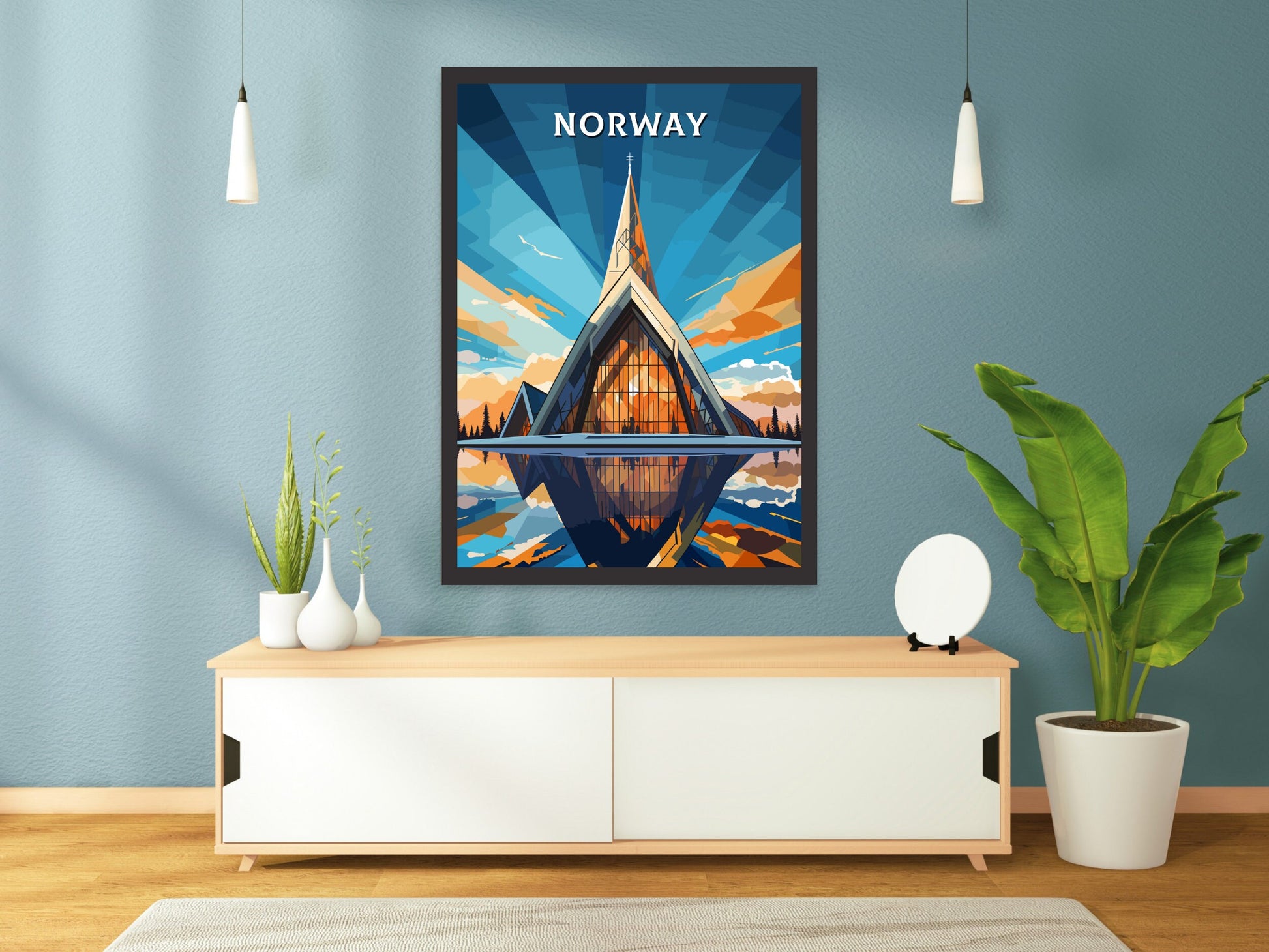 Norway Poster | Norway Travel Print| Norway Wall Art | Norway Print | Norway Travel Poster | Norway Fjords | Northern Lights Poster ID 743