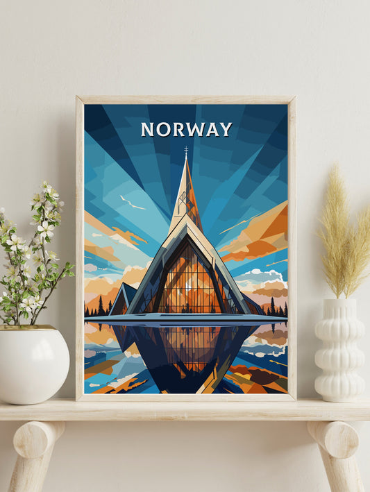 Norway Poster | Norway Travel Print| Norway Wall Art | Norway Print | Norway Travel Poster | Norway Fjords | Northern Lights Poster ID 743