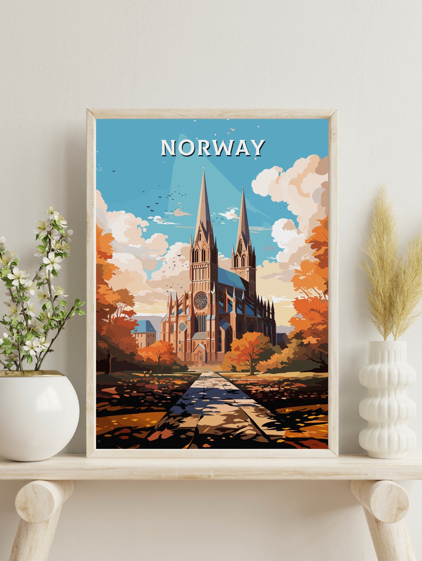 Norway Travel Print | Norway Illustration | Norway Wall Art | Norway Print | Norway Print| Norway Print Painting | ID 741