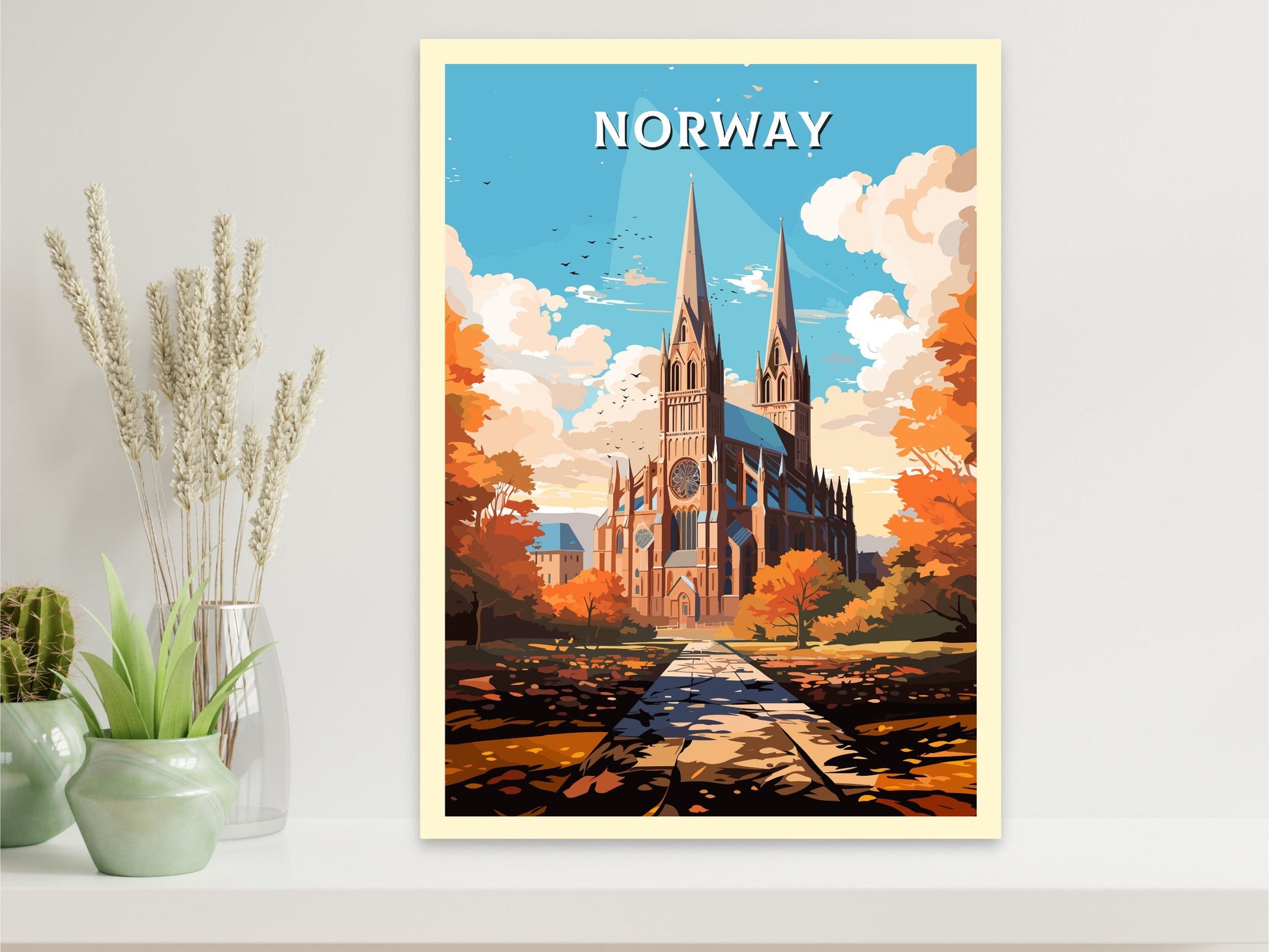 Norway Travel Print | Norway Illustration | Norway Wall Art | Norway Print | Norway Print| Norway Print Painting | ID 741