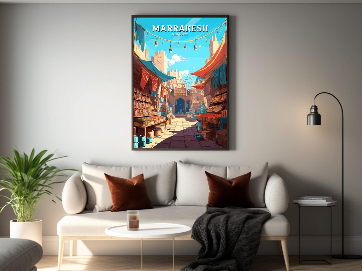 Marrakesh Travel Print | Marrakesh Illustration | Marrakesh Wall Art | Morocco Print | Morocco Home Decor | Marrakesh Poster | ID 014