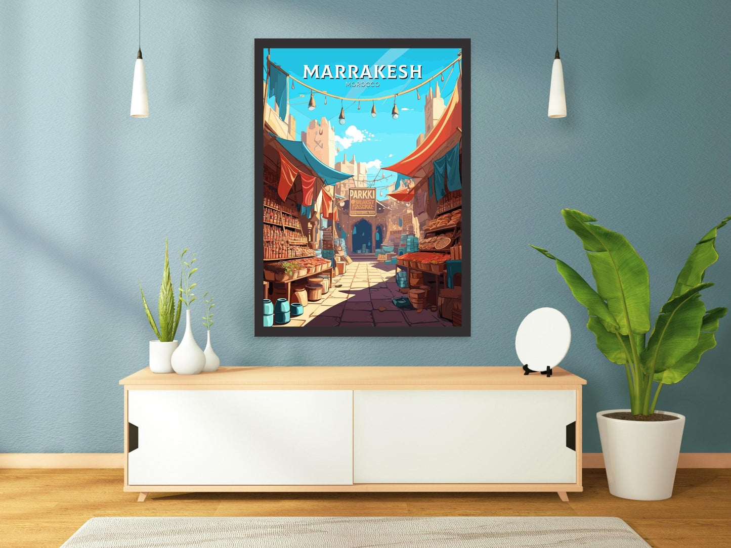 Marrakesh Travel Print | Marrakesh Illustration | Marrakesh Wall Art | Morocco Print | Morocco Home Decor | Marrakesh Poster | ID 014