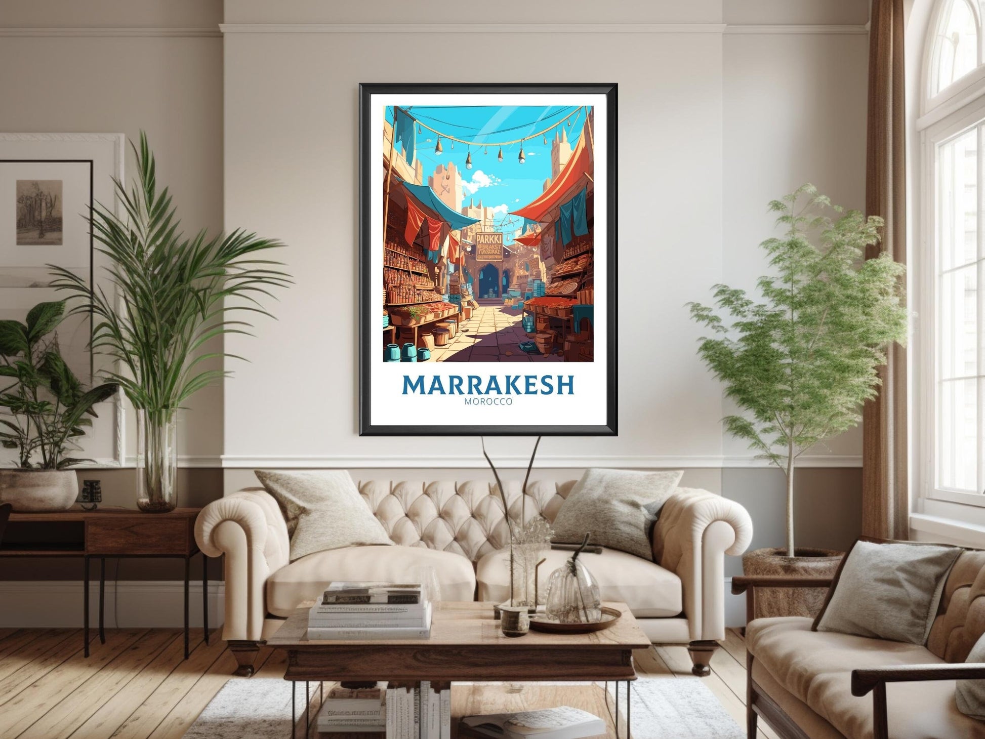 Marrakesh Travel Poster | Marrakesh Illustration | Marrakesh Wall Art | Morocco Poster | Morocco Home Décor | Marrakesh Print | ID 198