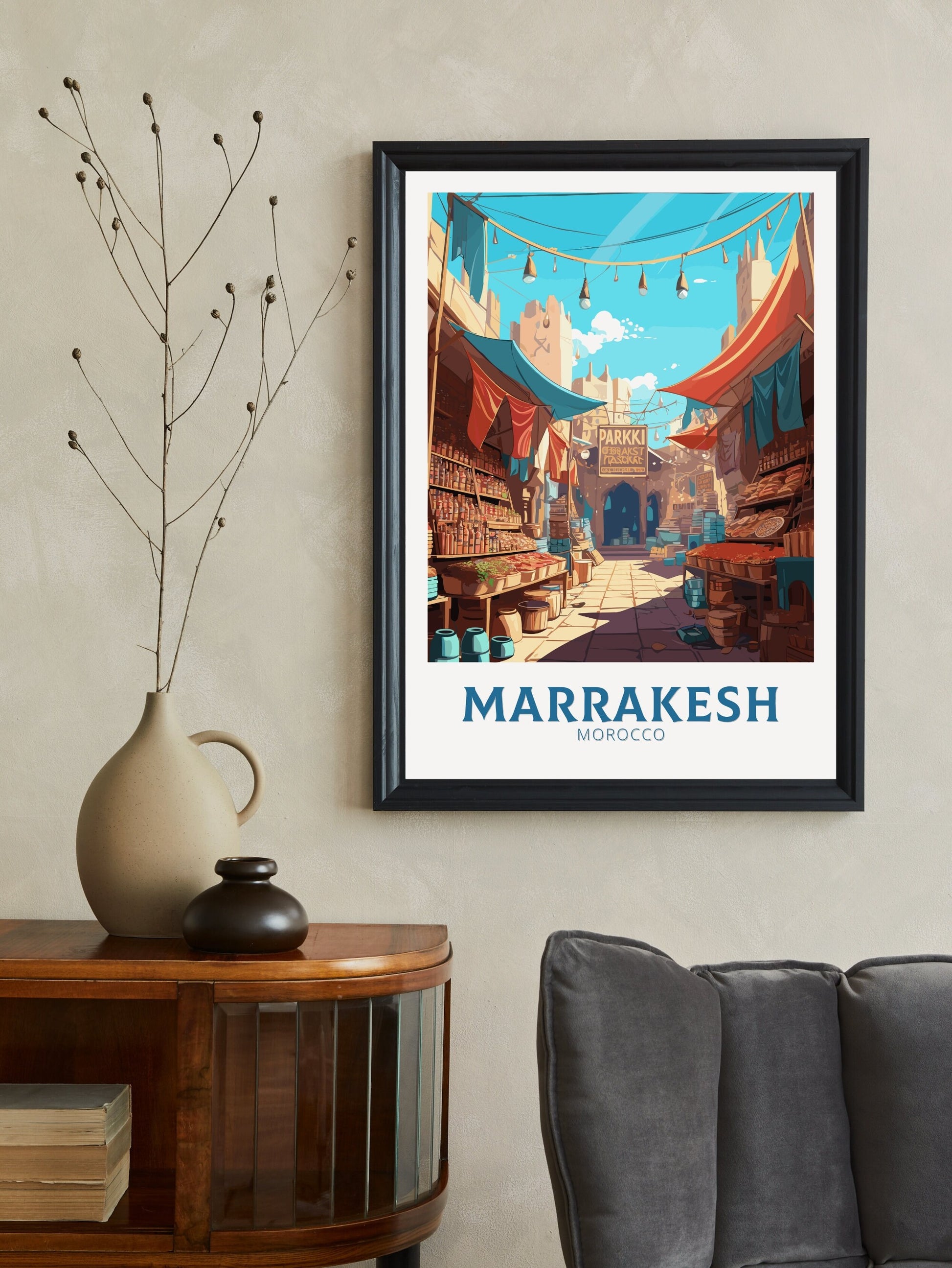 Marrakesh Travel Poster | Marrakesh Illustration | Marrakesh Wall Art | Morocco Poster | Morocco Home Décor | Marrakesh Print | ID 198