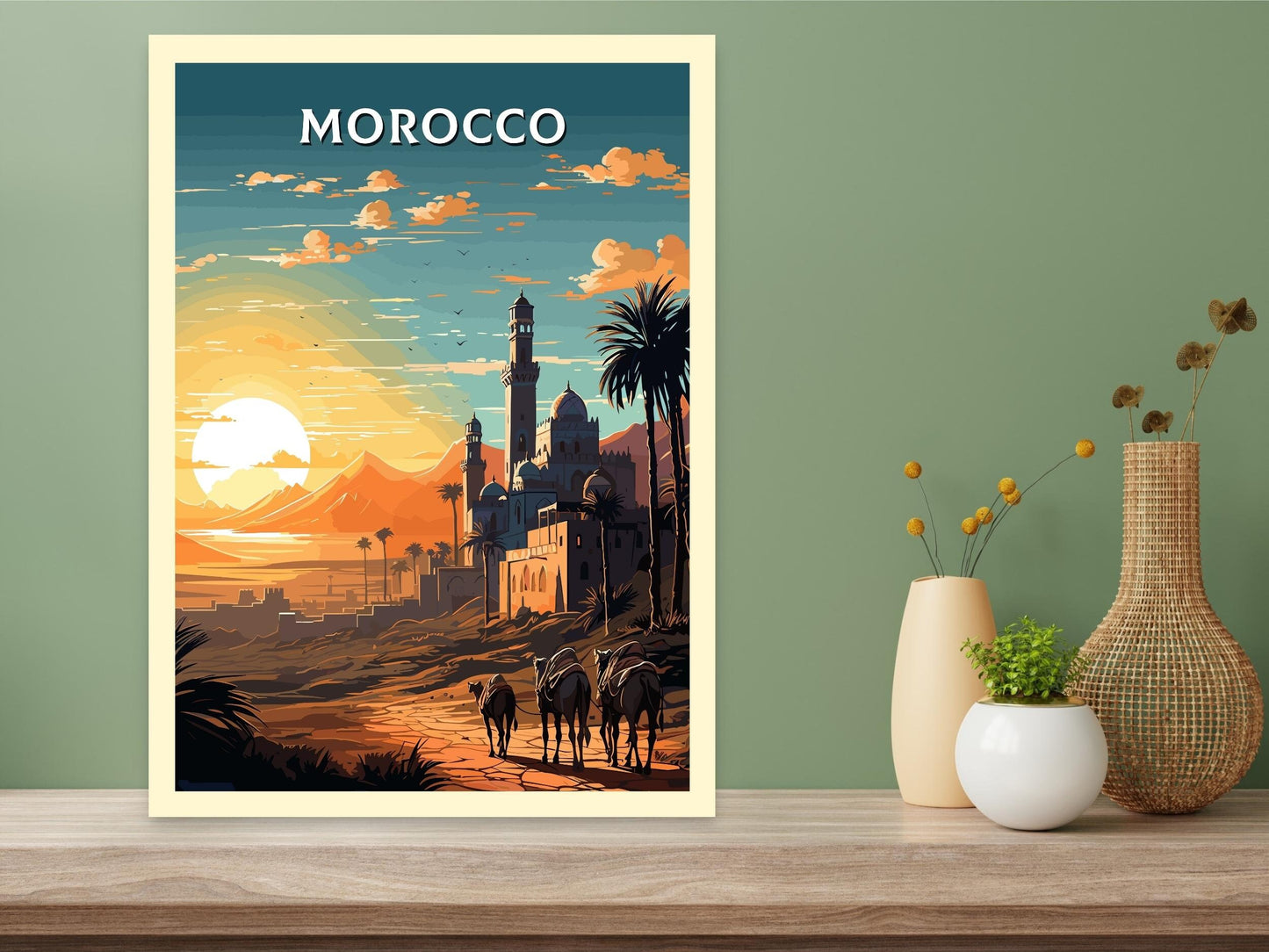 Morocco Travel Poster | Morocco Illustration | Morocco Wall Art | Morocco Print | Morocco Home Décor | Morocco Poster | Affiche | ID 752