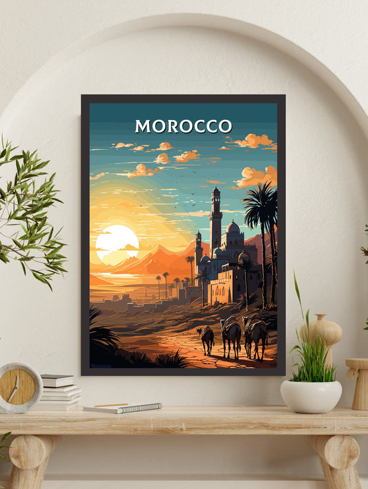 Morocco Travel Poster | Morocco Illustration | Morocco Wall Art | Morocco Print | Morocco Home Décor | Morocco Poster | Affiche | ID 752