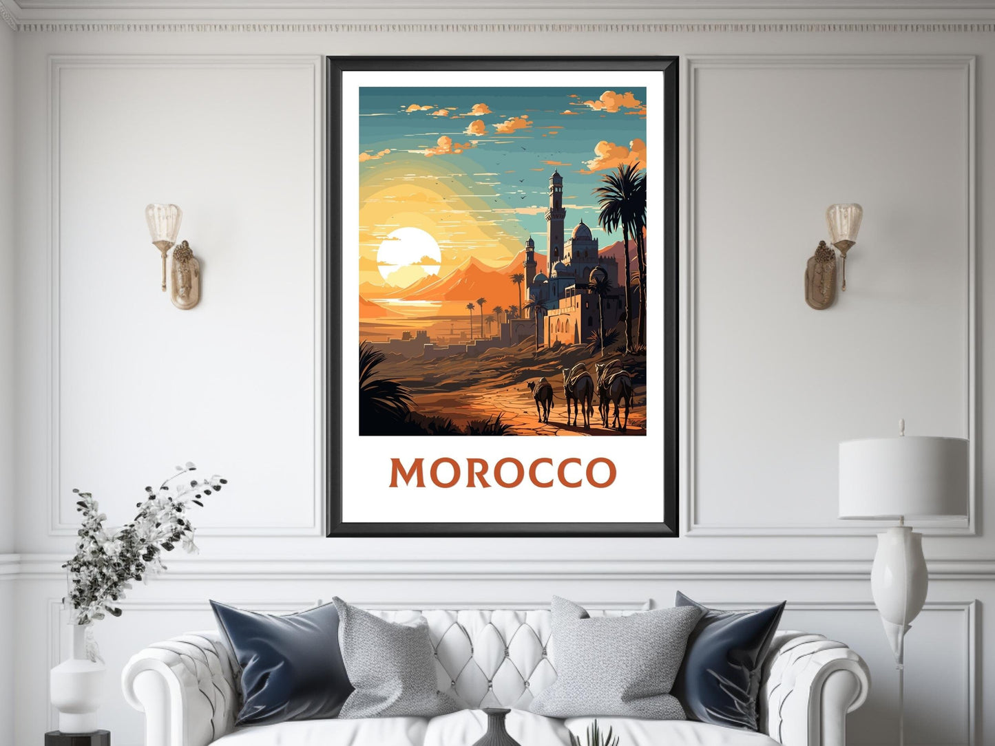 Morocco Print | Morocco Travel Poster | Morocco Illustration | Morocco Wall Art | Morocco Home Décor | Morocco Poster | Affiche | ID 756