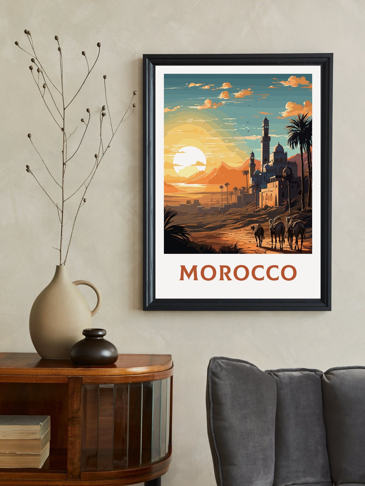 Morocco Print | Morocco Travel Poster | Morocco Illustration | Morocco Wall Art | Morocco Home Décor | Morocco Poster | Affiche | ID 756