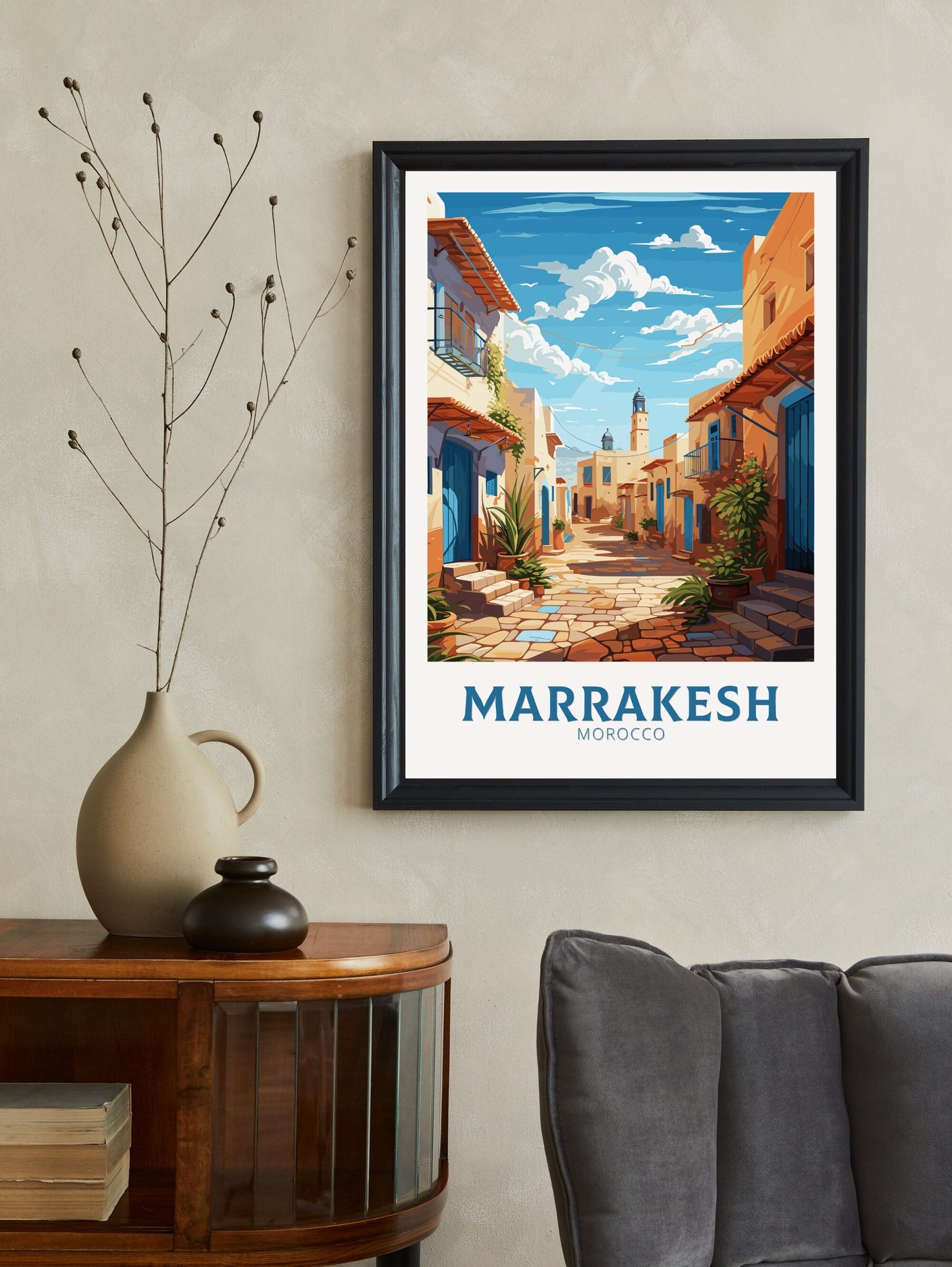 Marrakesh Poster | Morocco Print | Morocco Home Decor | Marrakesh Travel Poster | Marrakesh Illustration | Marrakesh Wall Art | ID 757