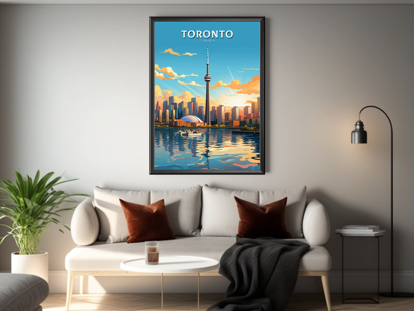 Toronto Poster | Toronto Travel Print | Illustration | Toronto Art | Toronto Wall Art | City Landscape | Canada Print | ID 544