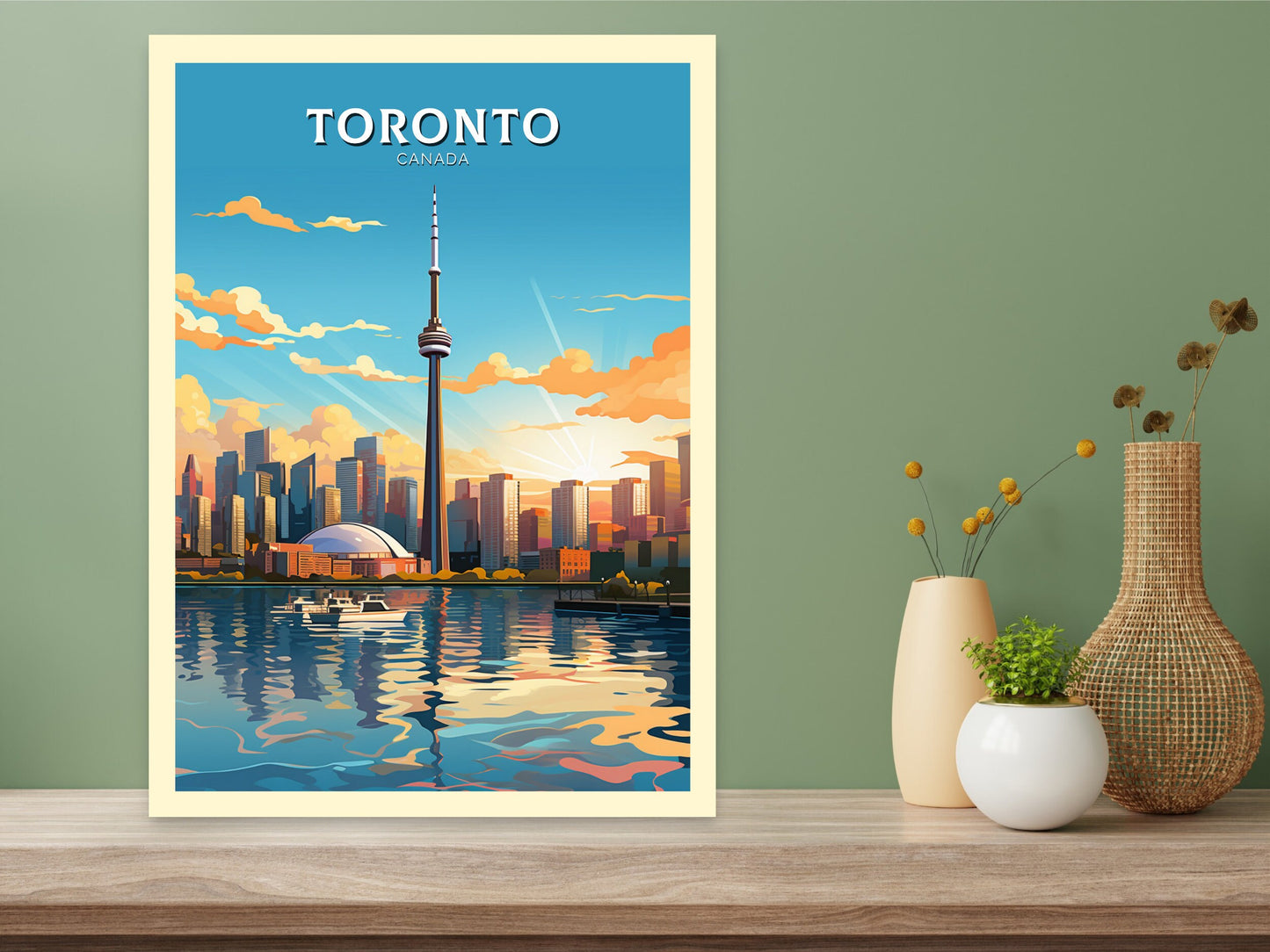 Toronto Poster | Toronto Travel Print | Illustration | Toronto Art | Toronto Wall Art | City Landscape | Canada Print | ID 544