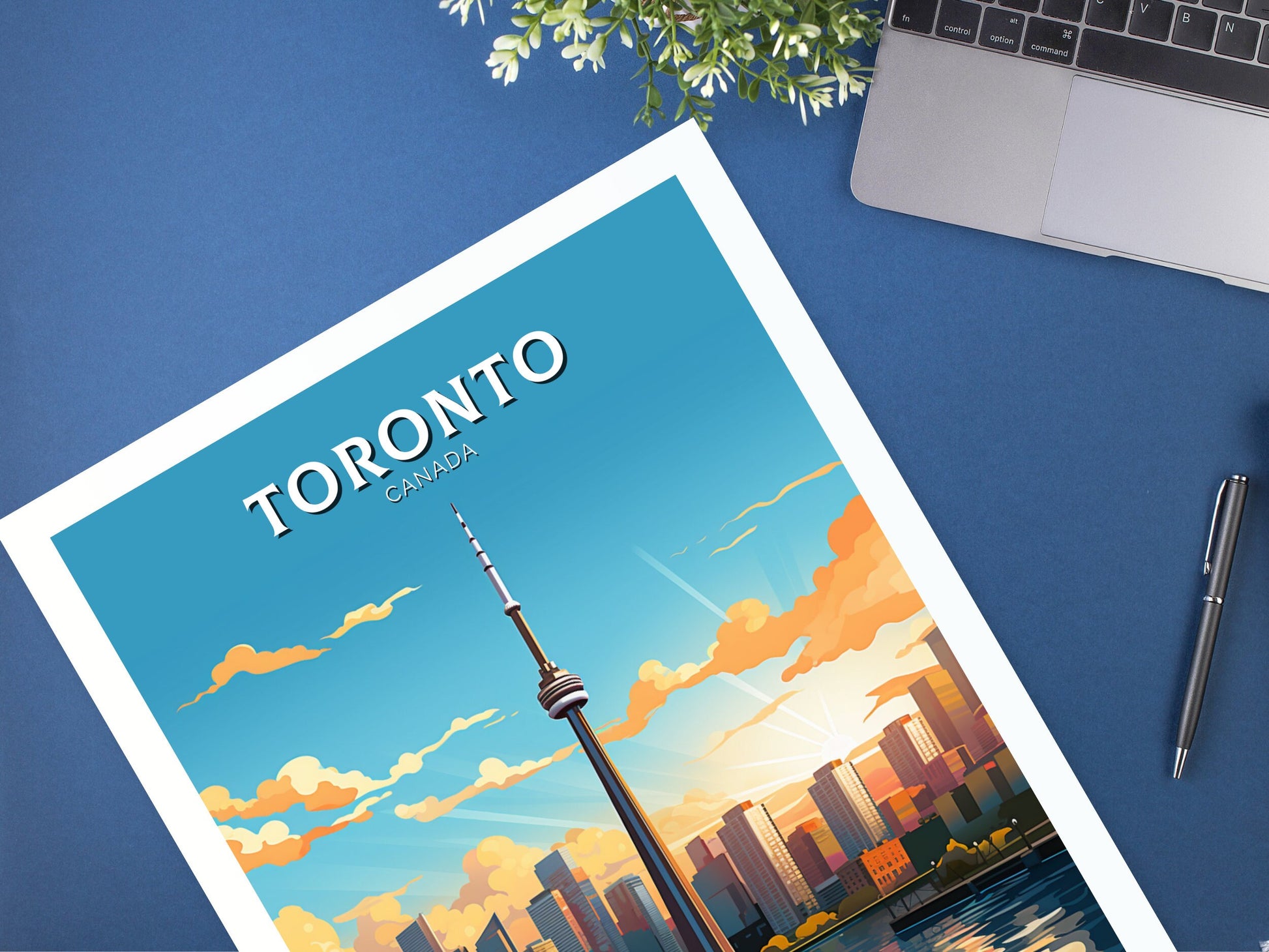 Toronto Poster | Toronto Travel Print | Illustration | Toronto Art | Toronto Wall Art | City Landscape | Canada Print | ID 544