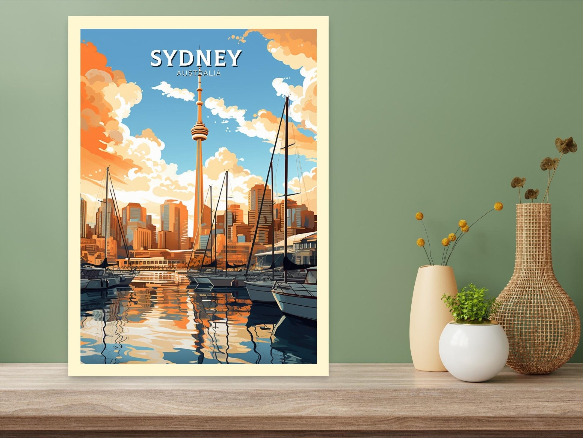 Sydney Travel Poster | Sydney Travel Print | Sydney Illustration | Australia Print | Australia Wall Art | Australia Poster ID 546