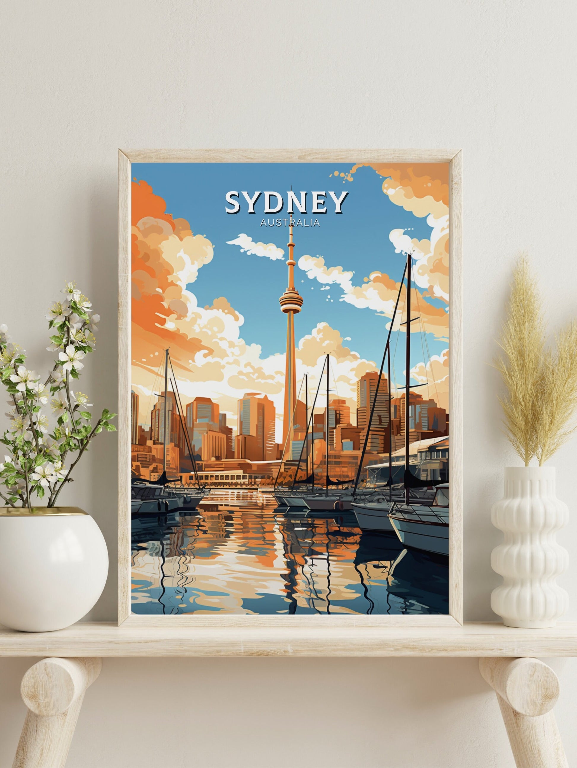 Sydney Travel Poster | Sydney Travel Print | Sydney Illustration | Australia Print | Australia Wall Art | Australia Poster ID 546