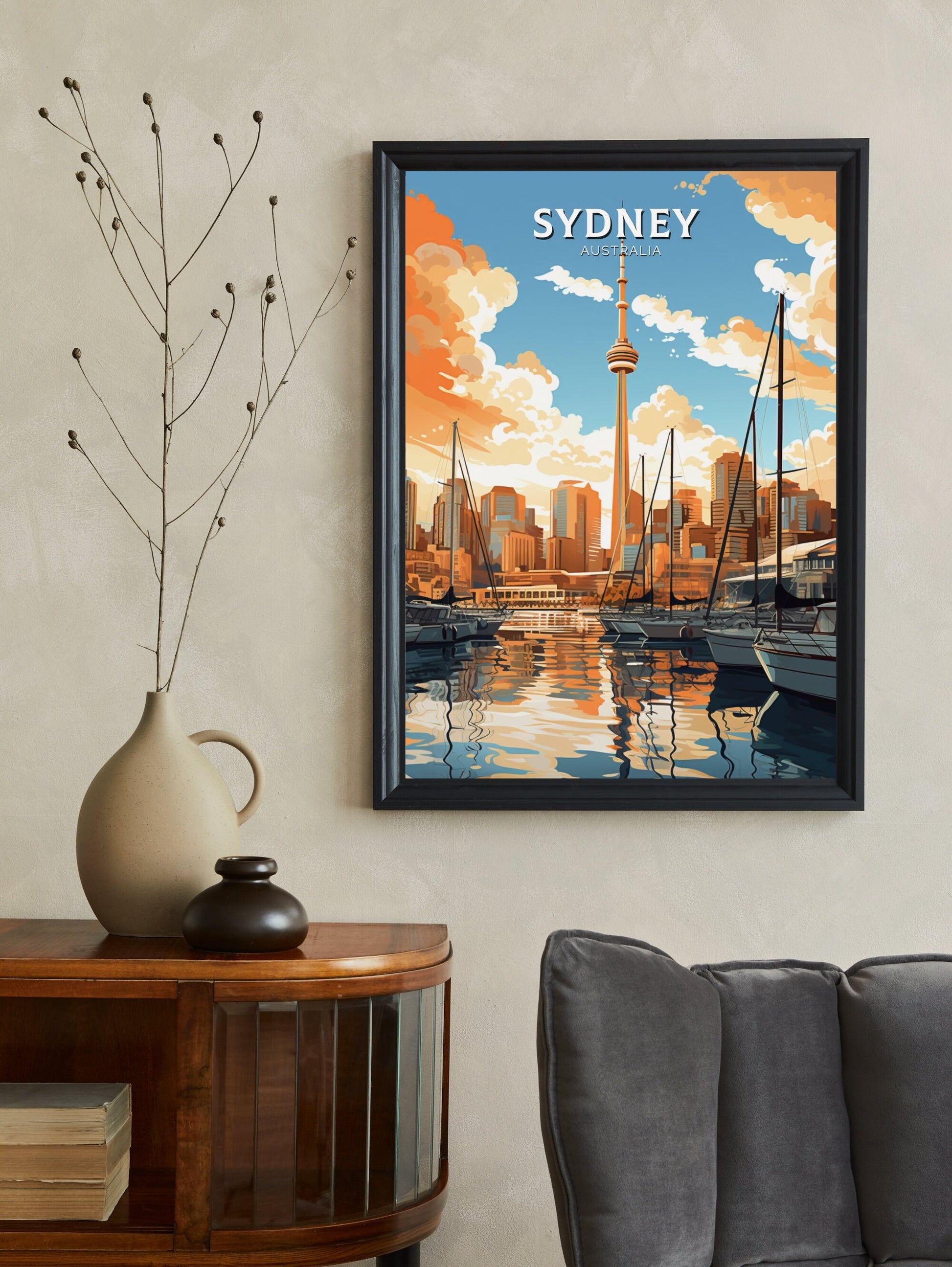 Sydney Travel Poster | Sydney Travel Print | Sydney Illustration | Australia Print | Australia Wall Art | Australia Poster ID 546