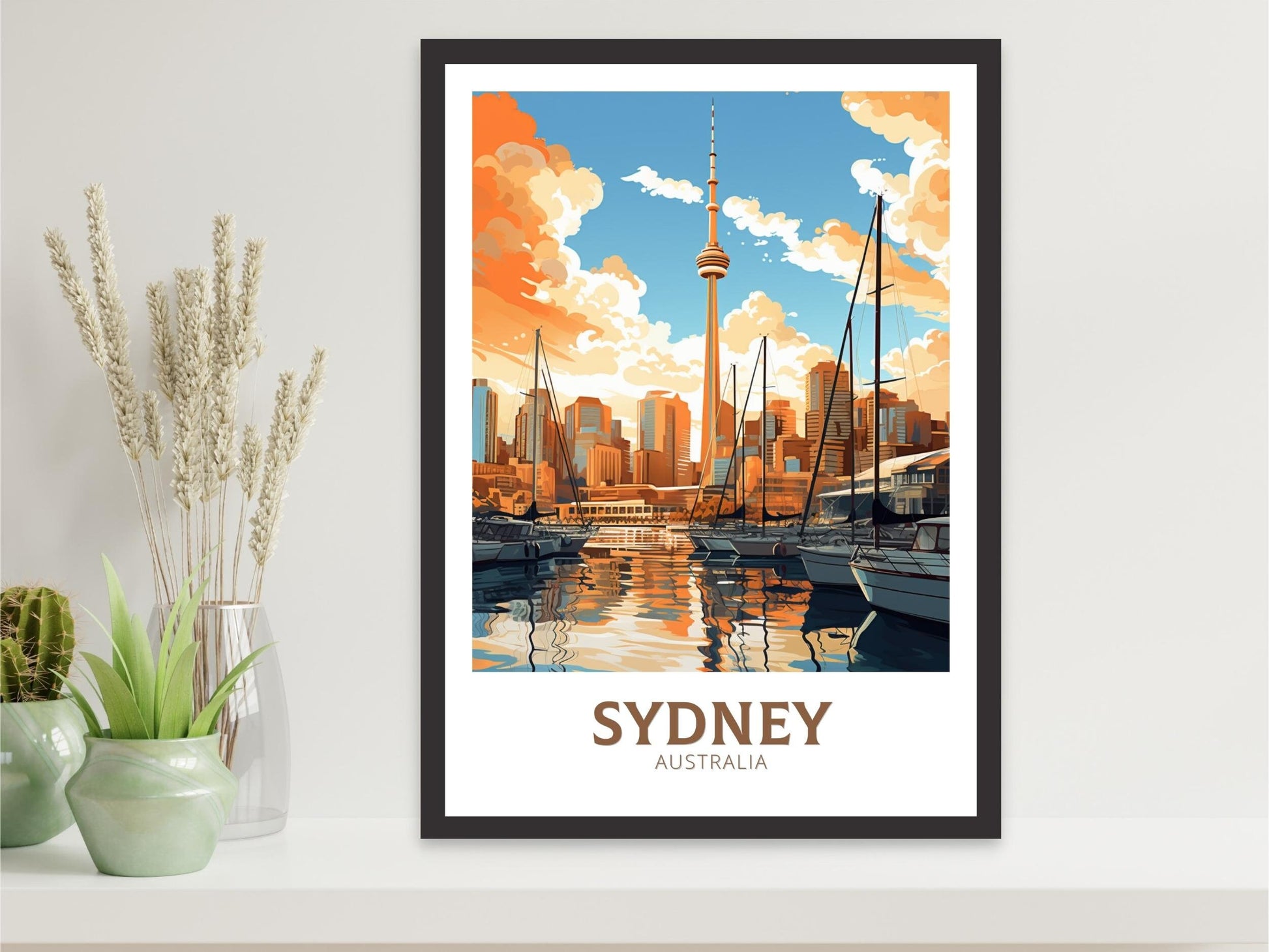 Sydney Print | Sydney Travel Poster | Sydney Illustration | Australia Print | Australia Wall Art | Australia Poster ID 547