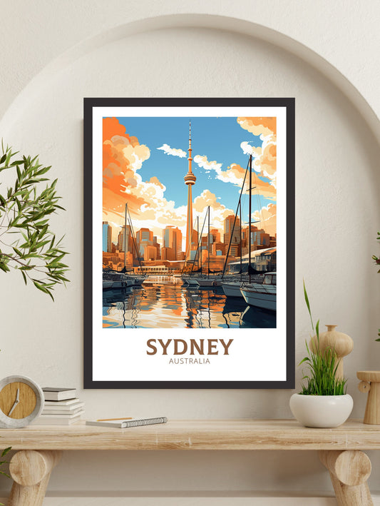 Sydney Print | Sydney Travel Poster | Sydney Illustration | Australia Print | Australia Wall Art | Australia Poster ID 547
