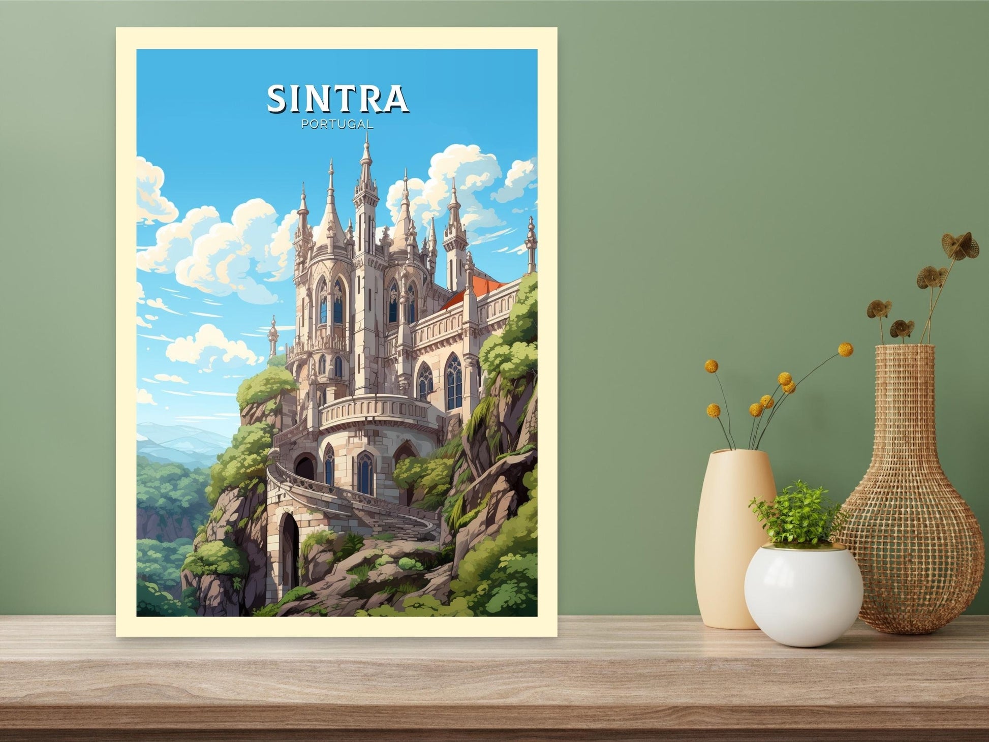 Sintra Poster | Sintra Illustration | Sintra Wall Art | Sintra Print | Portugal Print | Sintra Home Decor | Sintra Travel Poster | ID 548