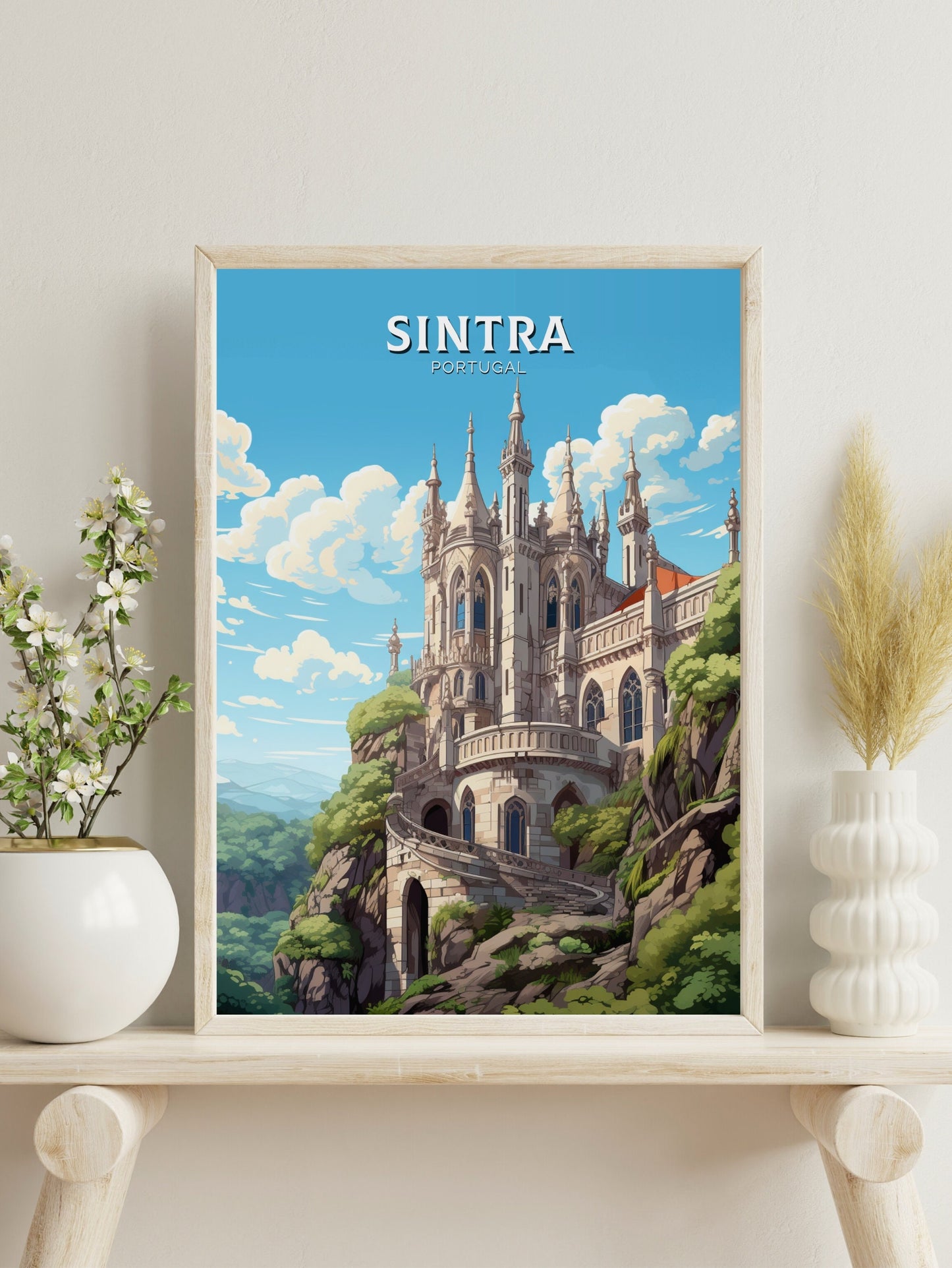 Sintra Poster | Sintra Illustration | Sintra Wall Art | Sintra Print | Portugal Print | Sintra Home Decor | Sintra Travel Poster | ID 548