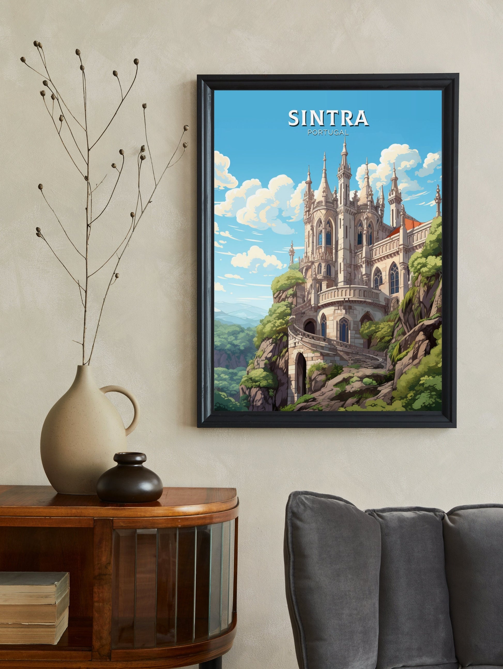 Sintra Poster | Sintra Illustration | Sintra Wall Art | Sintra Print | Portugal Print | Sintra Home Decor | Sintra Travel Poster | ID 548