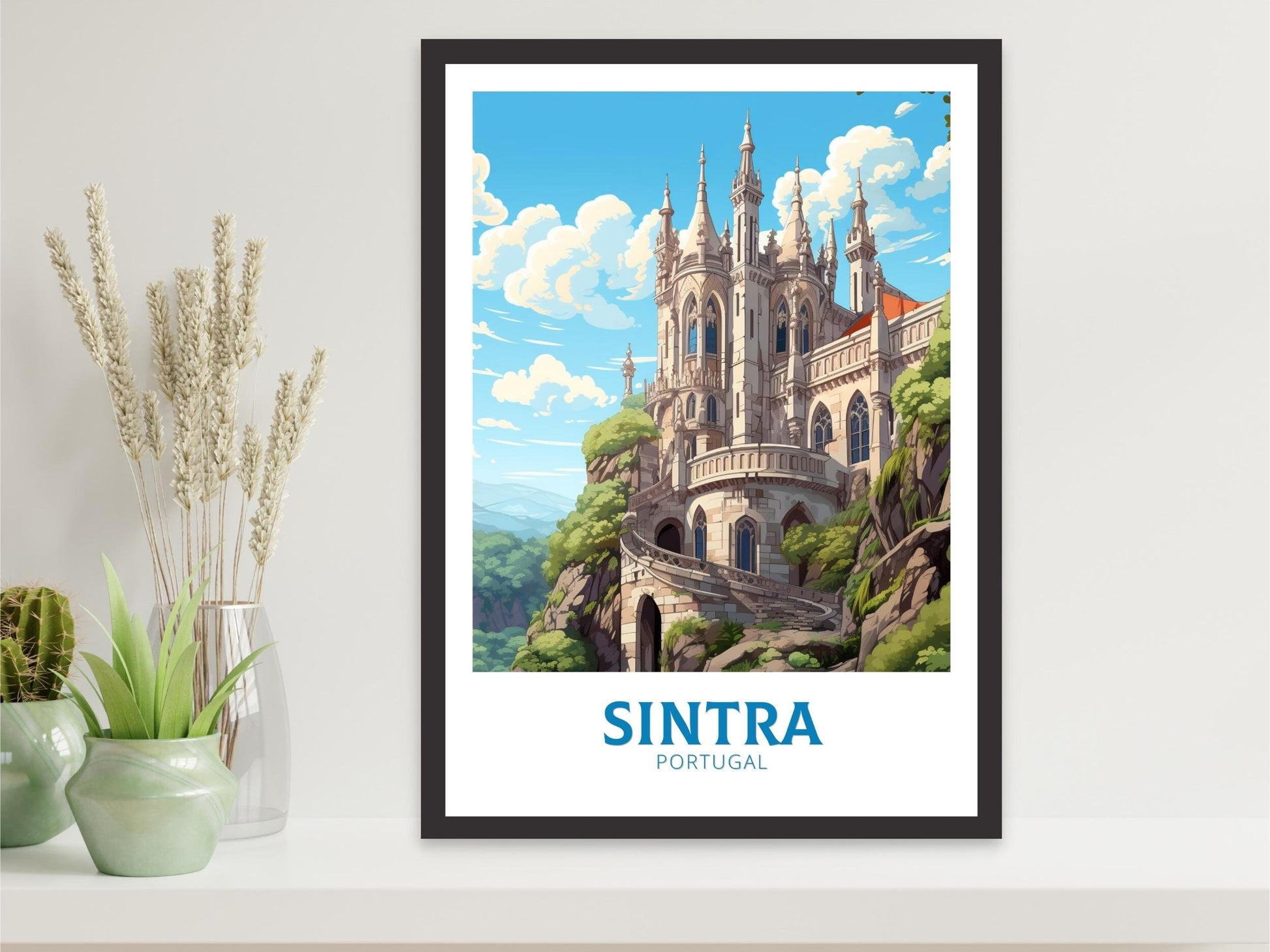 Sintra Print | Sintra Illustration | Sintra Wall Art | Sintra Travel Print | Portugal Print | Sintra Home Decor | Sintra Travel Print ID 549