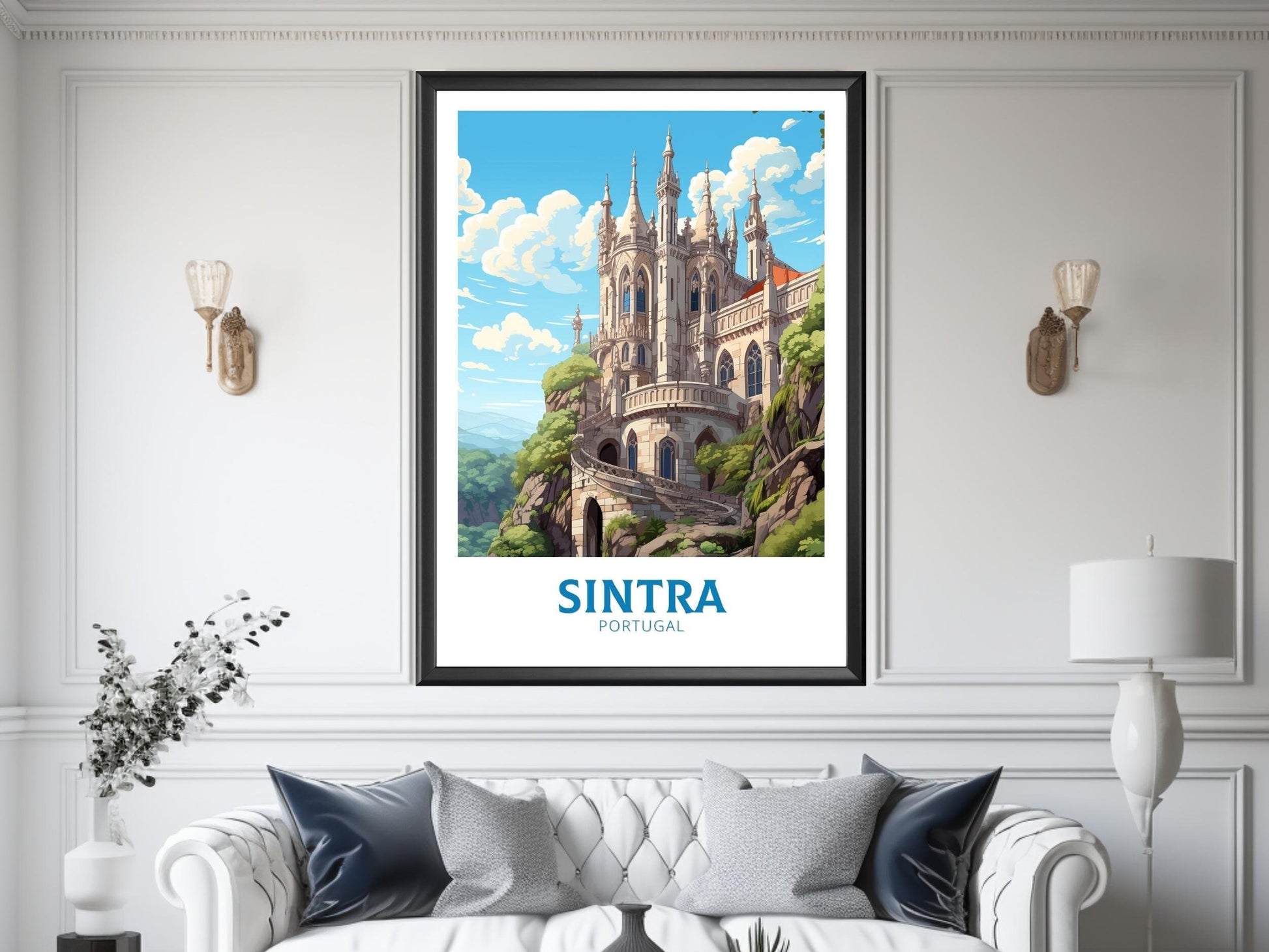 Sintra Print | Sintra Illustration | Sintra Wall Art | Sintra Travel Print | Portugal Print | Sintra Home Decor | Sintra Travel Print ID 549