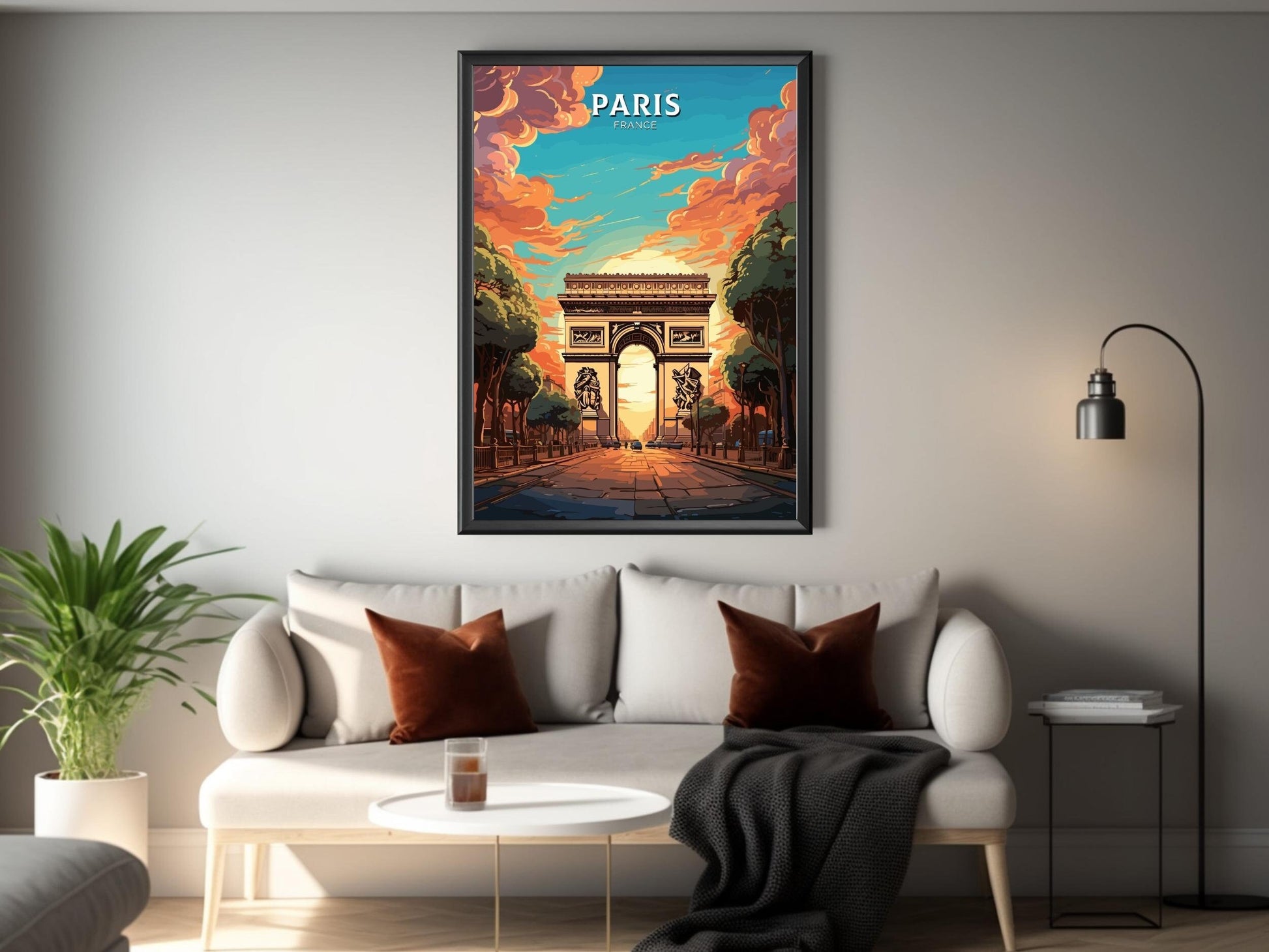 Arc de Triomphe Poster | Paris Travel Print |Paris Arc de Triomphe Poster | Paris Wall Art | France Print | Paris Painting ID 552