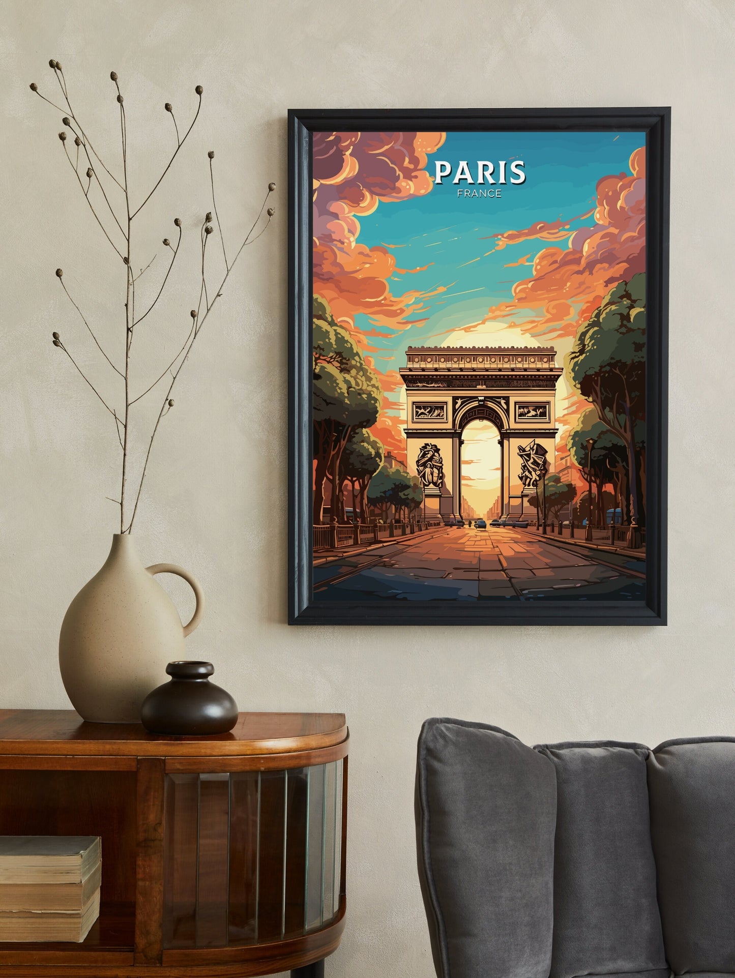 Arc de Triomphe Poster | Paris Travel Print |Paris Arc de Triomphe Poster | Paris Wall Art | France Print | Paris Painting ID 552