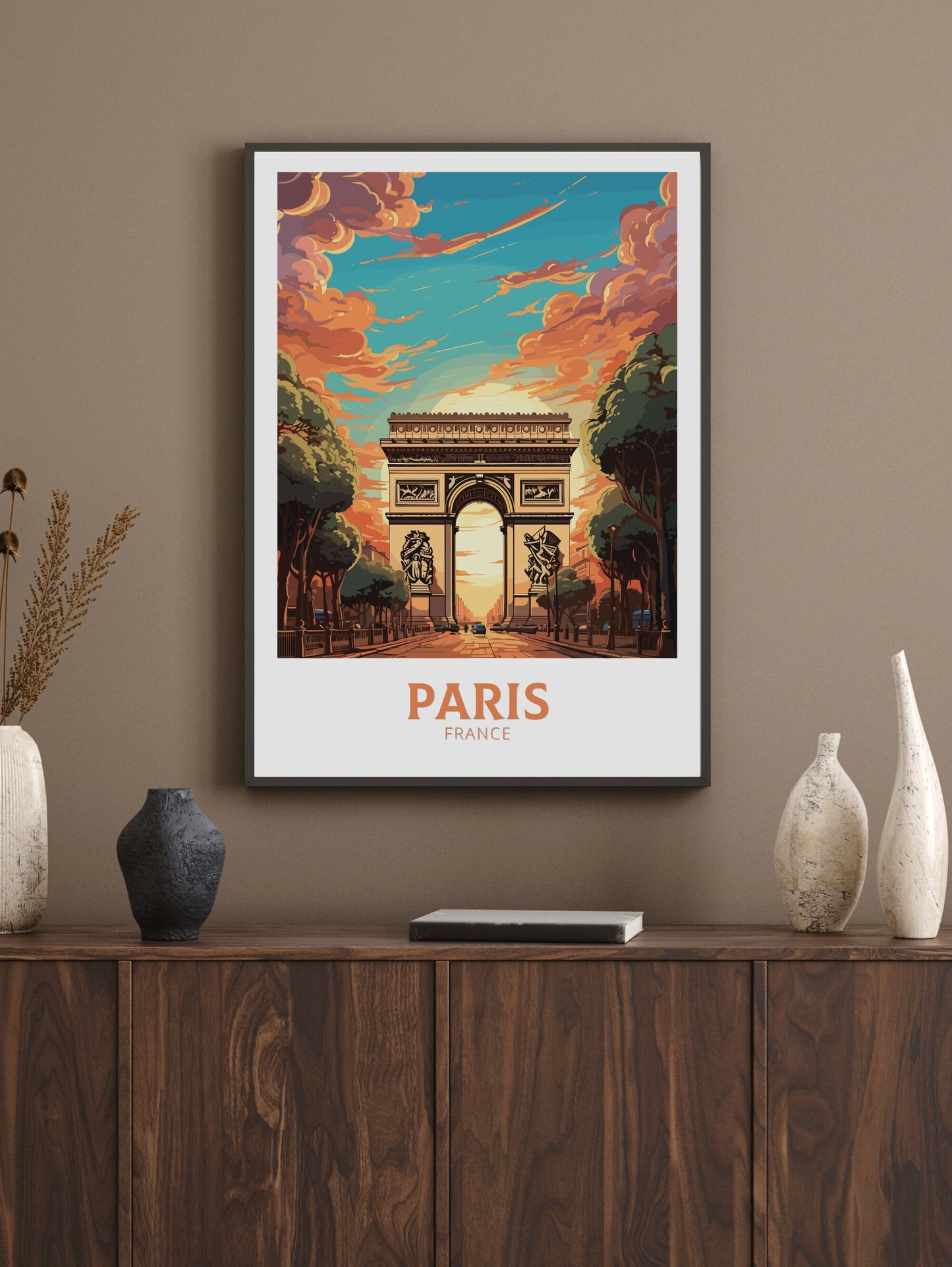 Paris Arc de Triomphe Poster | Arc de Triomphe Print | Paris Travel Print | Paris Wall Art | France Print | Paris Painting ID 553