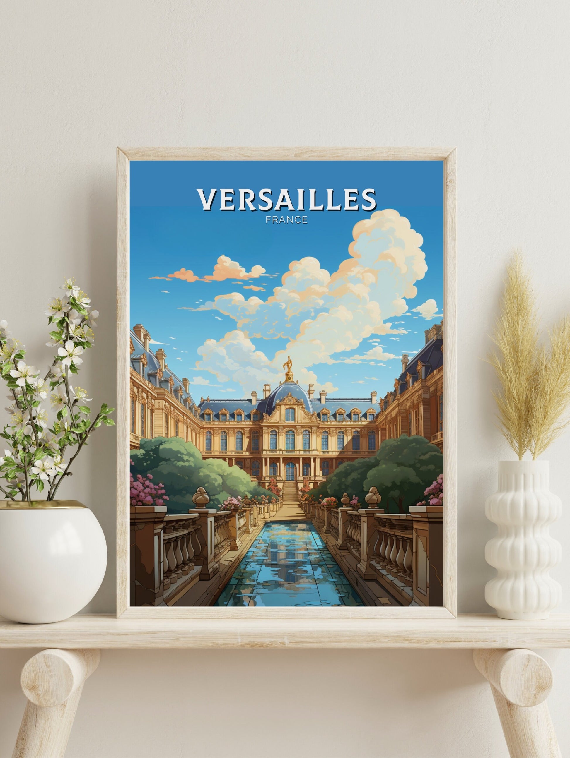 Versailles Poster | Versailles Print | Versailles Travel Print | Versailles Wall Art | France Print | Versailles Painting ID 554