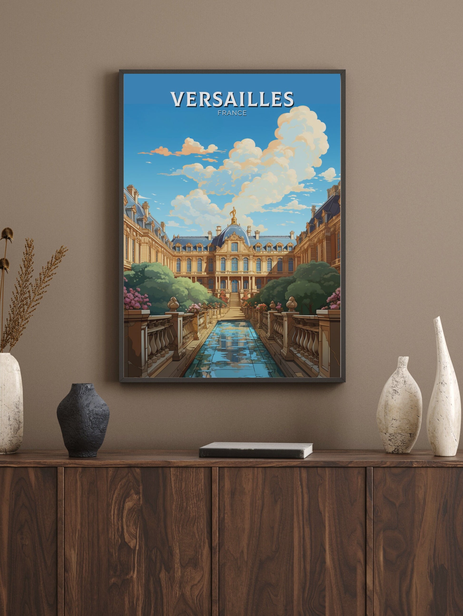 Versailles Poster | Versailles Print | Versailles Travel Print | Versailles Wall Art | France Print | Versailles Painting ID 554