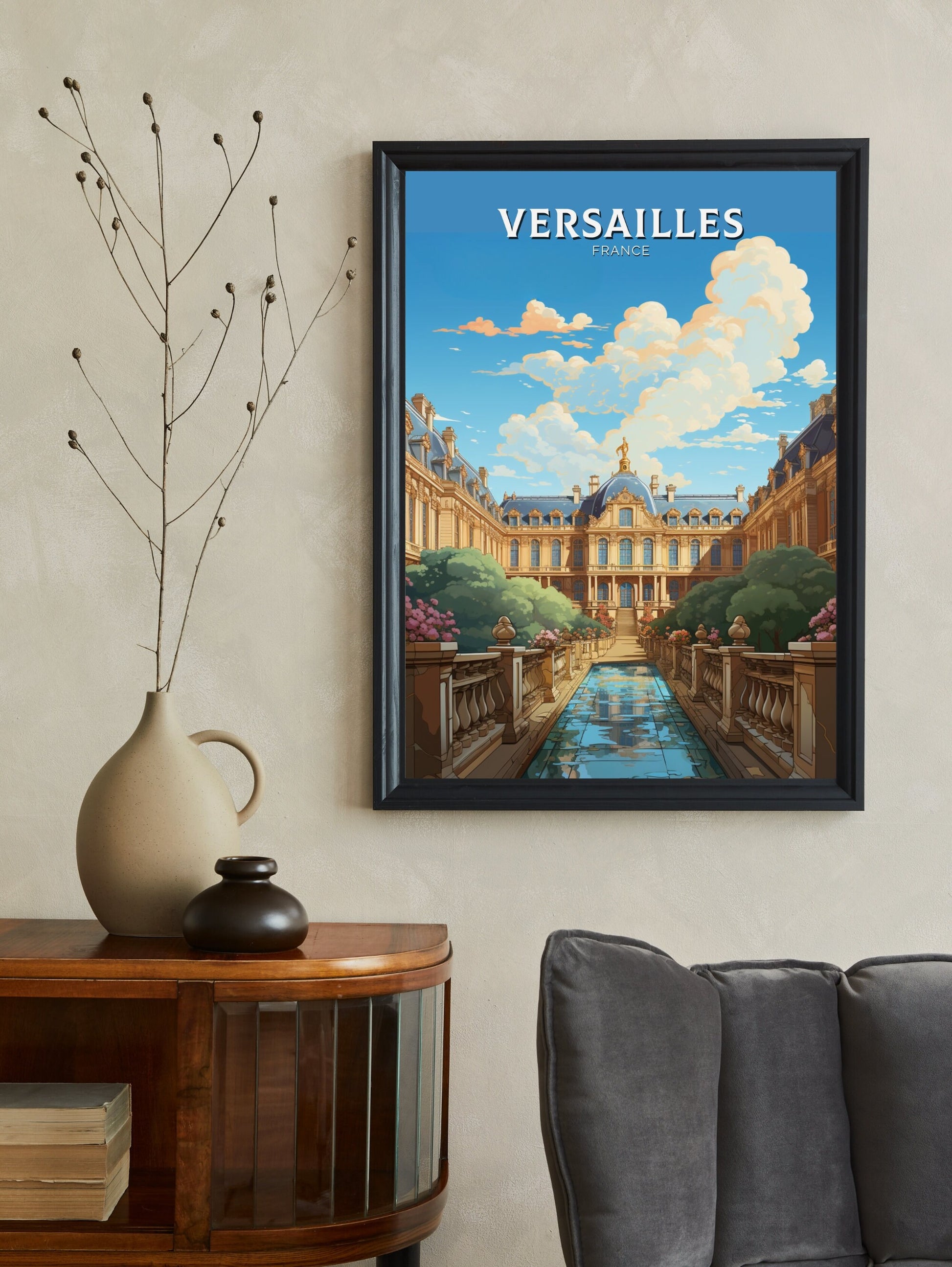 Versailles Poster | Versailles Print | Versailles Travel Print | Versailles Wall Art | France Print | Versailles Painting ID 554