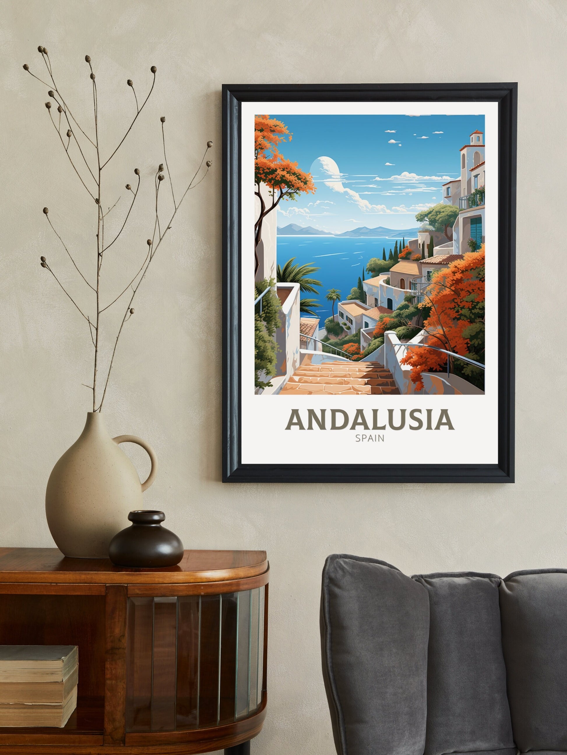 Andalusia Travel Print | Andalusia Poster | Andalusia Illustration | Andalusia Wall Art | Andalusia Design | Andalusia Spain ID 557