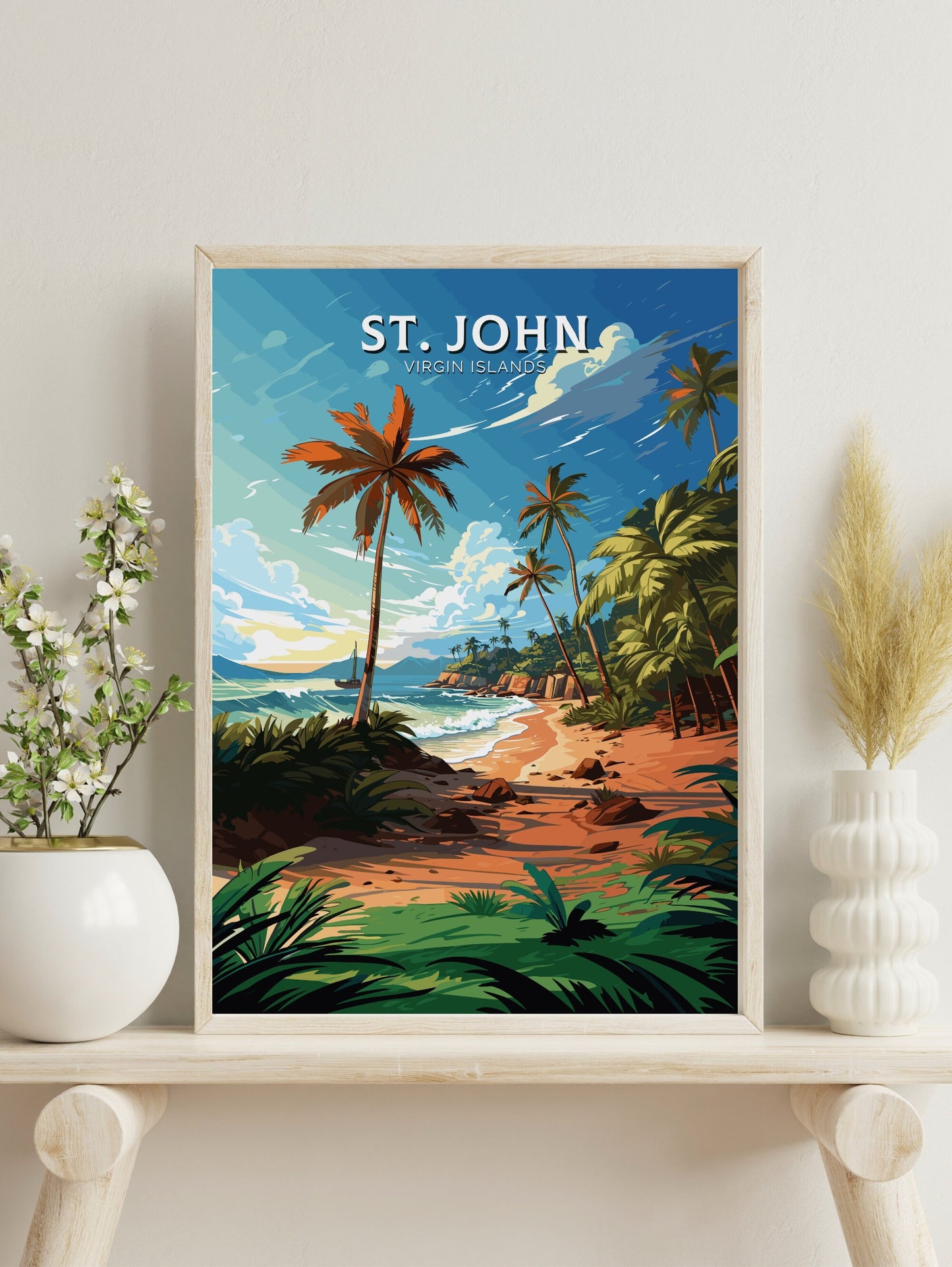 St.John Island Print