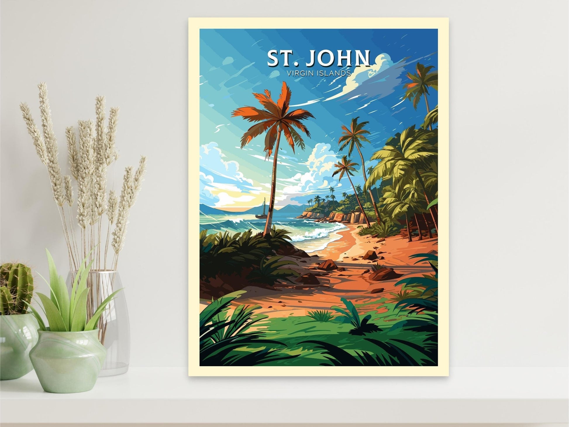 St.John Island Print