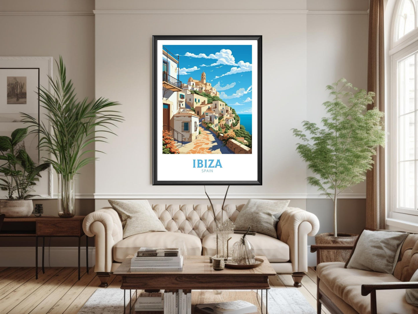 Ibiza Print | Ibiza Travel Poster | Ibiza Illustration | Ibiza Wall Art | Spain Poster | Spain Home Decor | Spain Poster | ID 559