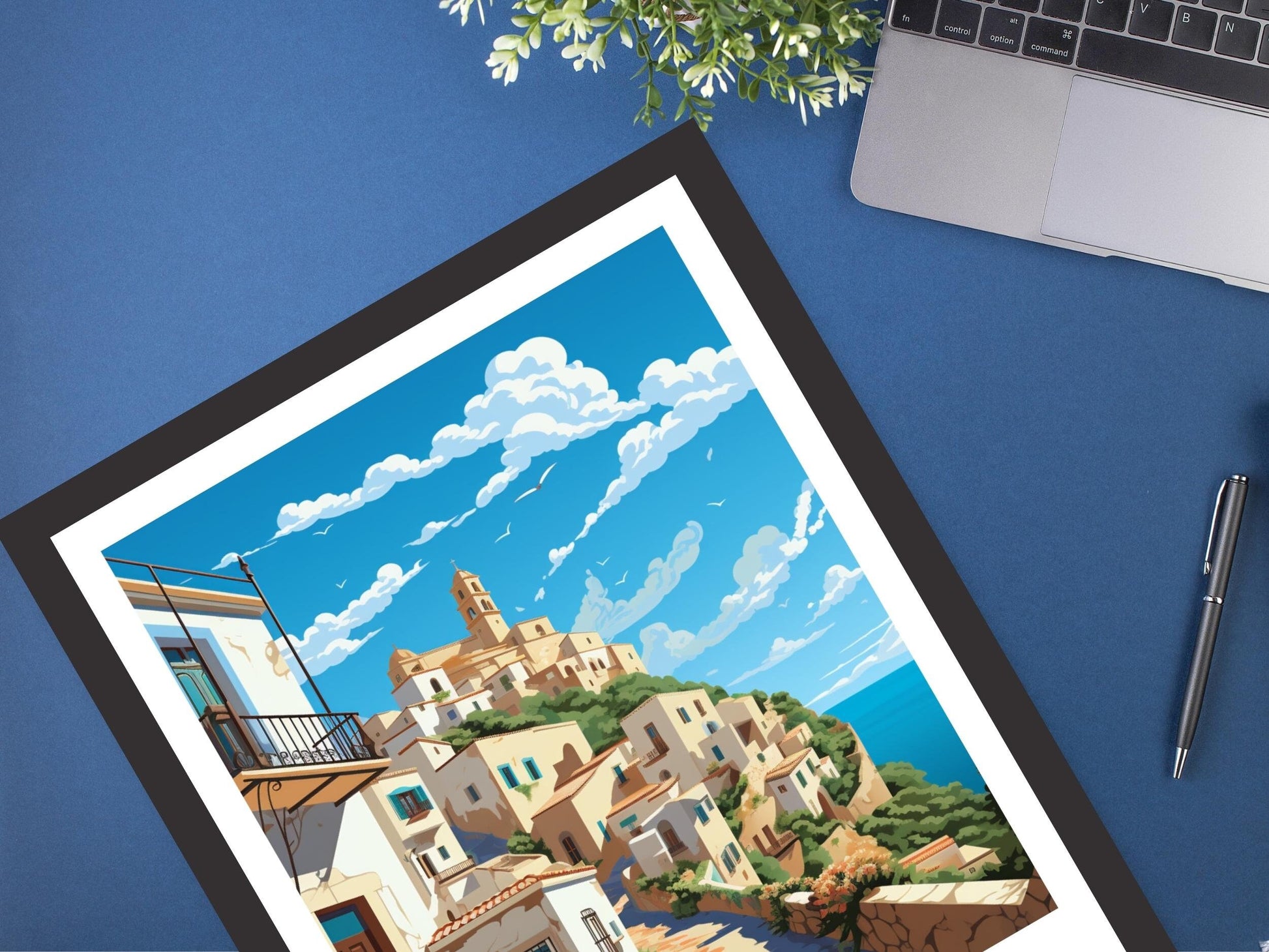 Ibiza Print | Ibiza Travel Poster | Ibiza Illustration | Ibiza Wall Art | Spain Poster | Spain Home Decor | Spain Poster | ID 559